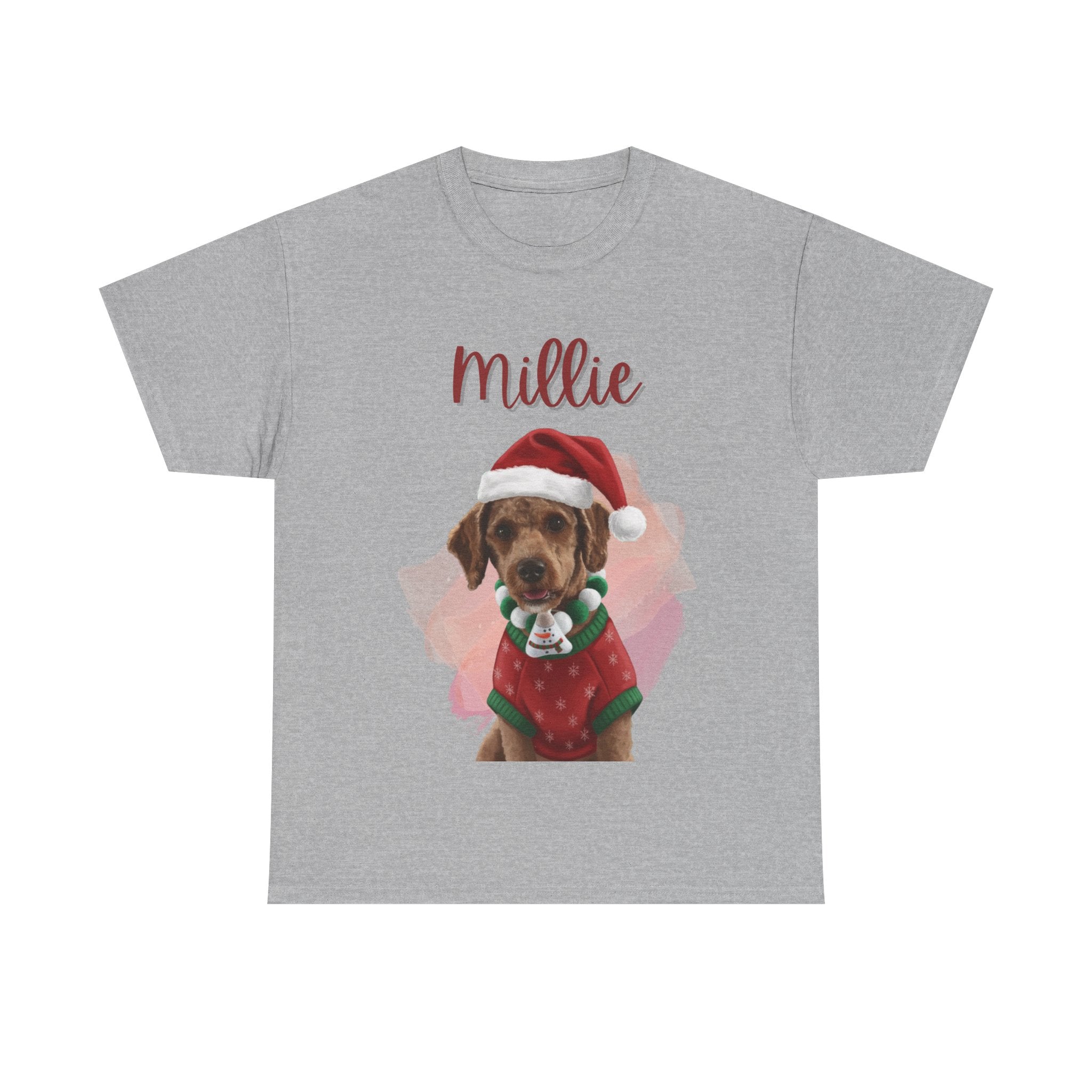 (Millie) Whimsical Dog Portrait Tee Shirt