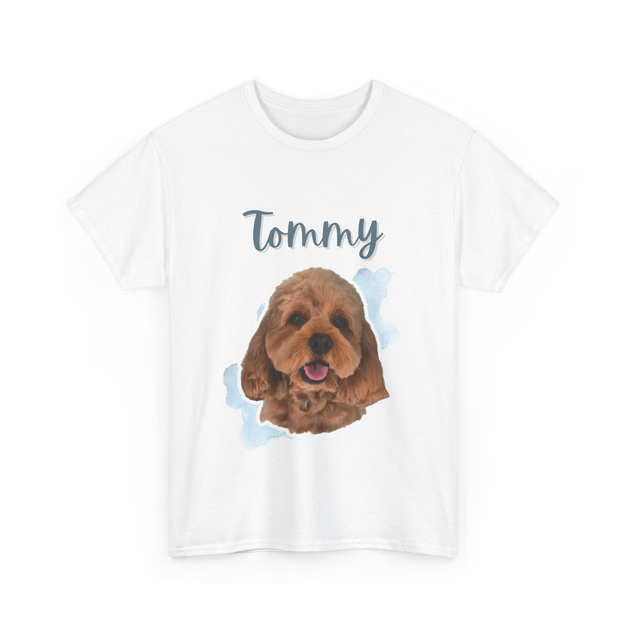 (Tommy) Whimsical Dog Portrait Tee Shirt