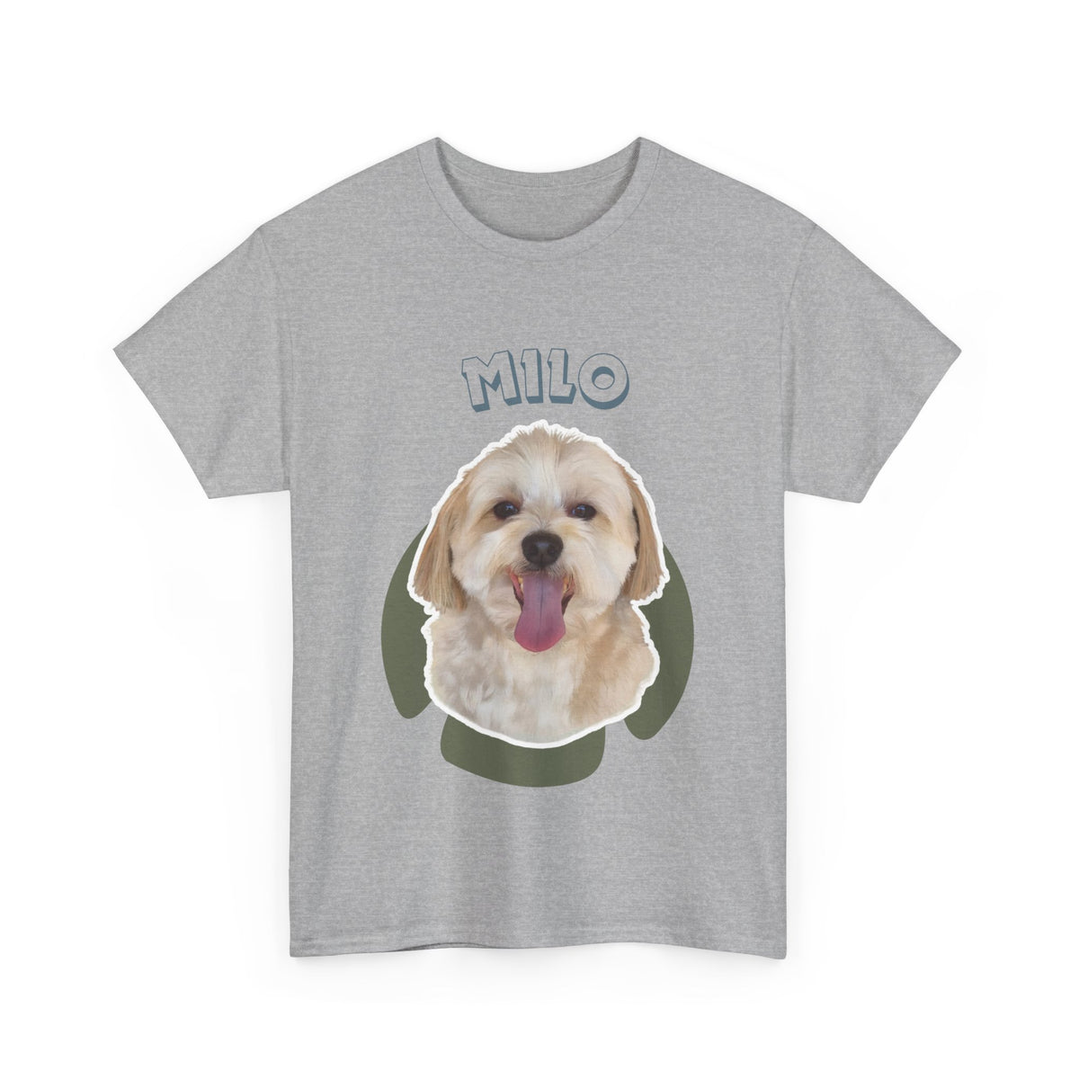 (Milo) Whimsical Dog Portrait Tee Shirt