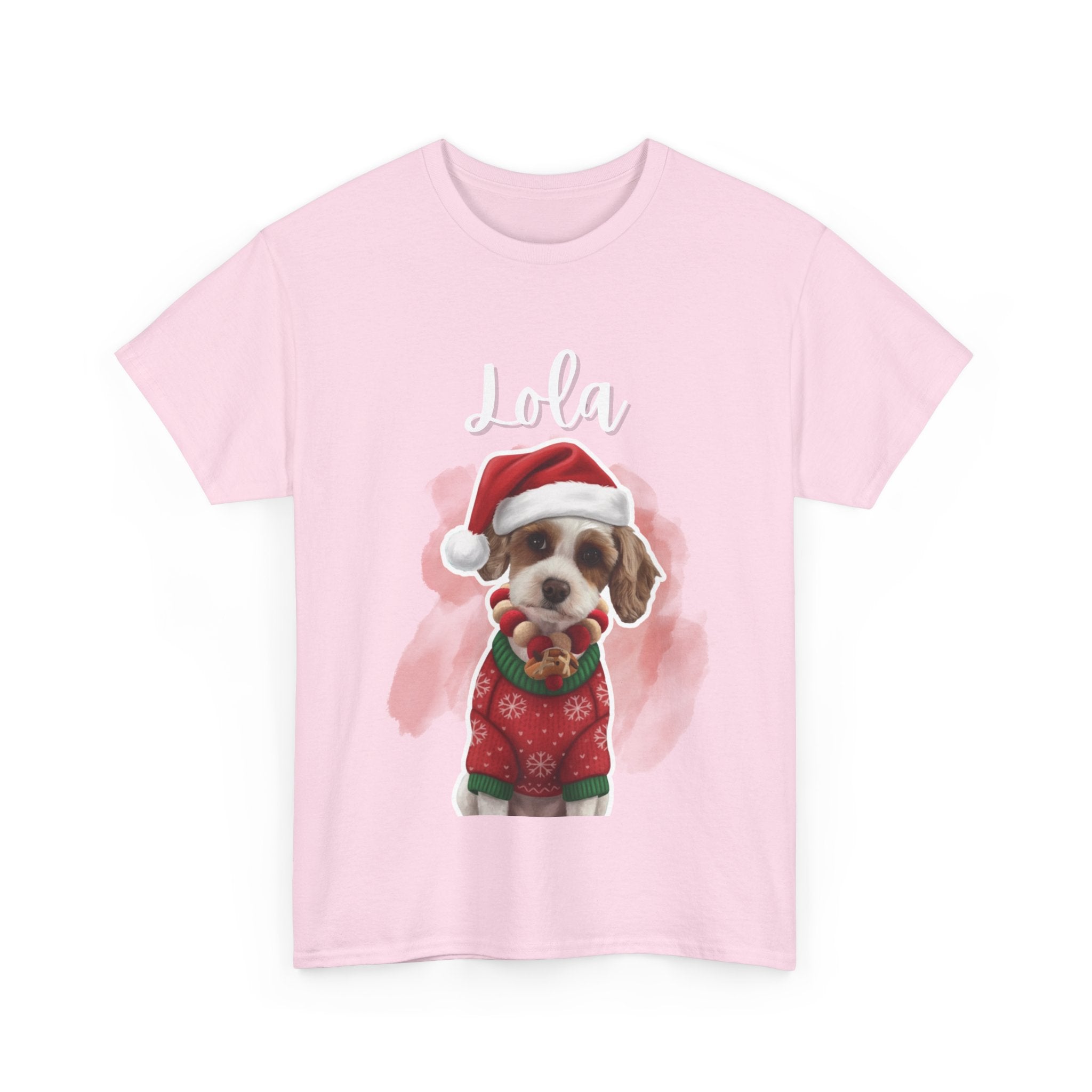 (Lola) Whimsical Dog Portrait Tee Shirt