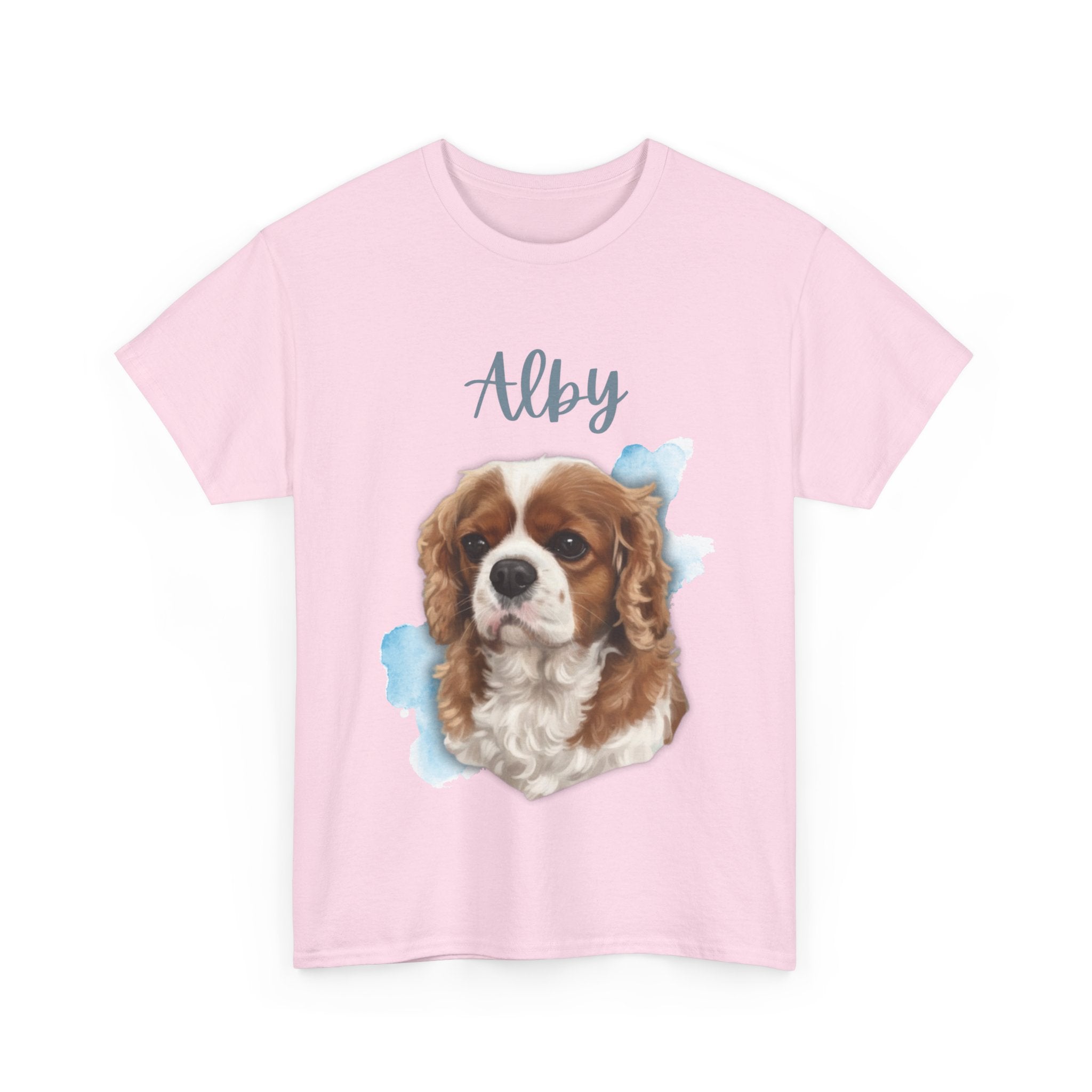 (Alby) Whimsical Dog Portrait Tee Shirt