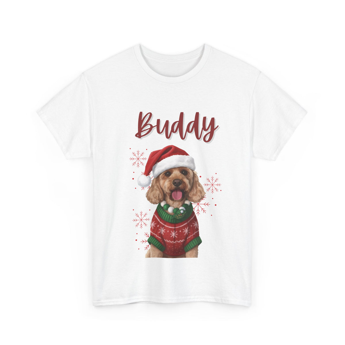 (Buddy) Whimsical Dog Portrait Tee Shirt