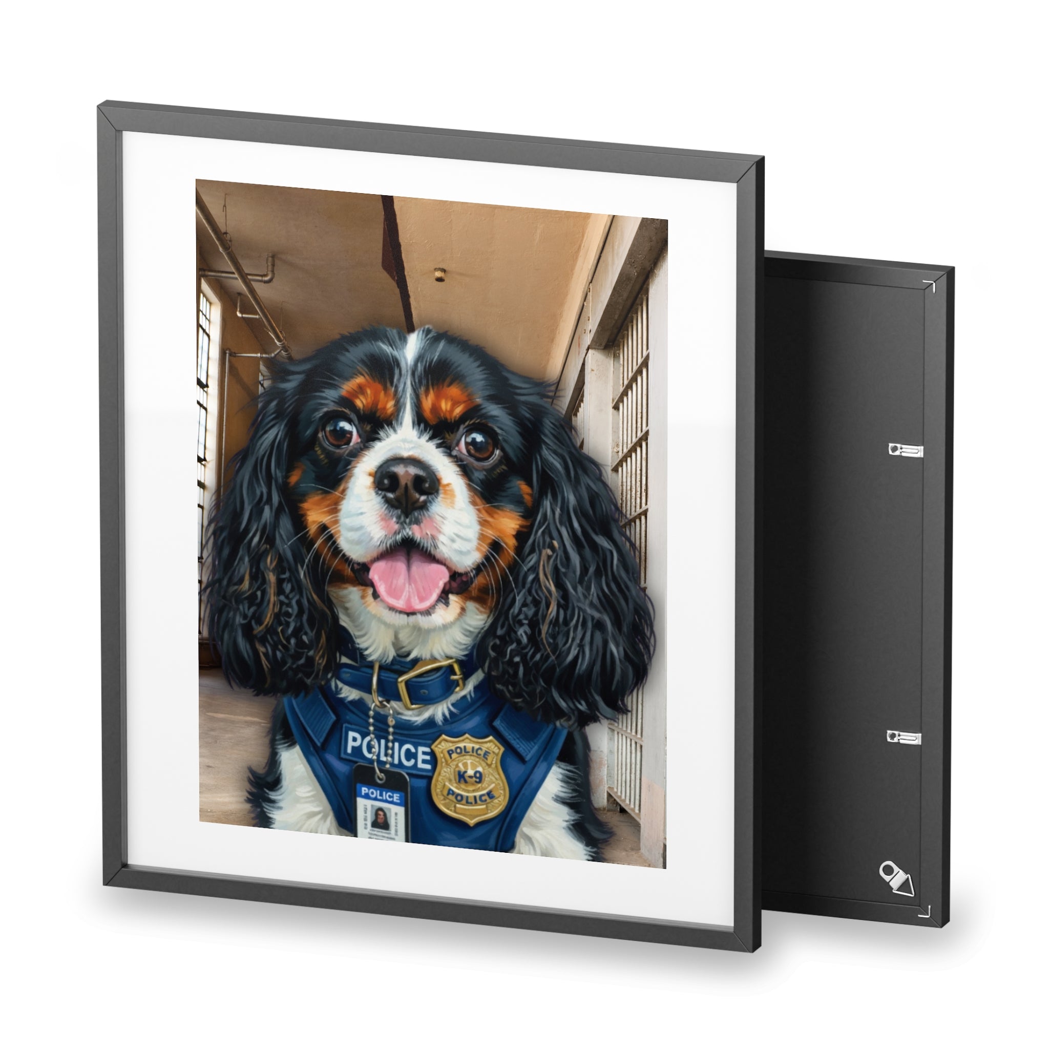 (Benjie) Playful Dog Framed Poster