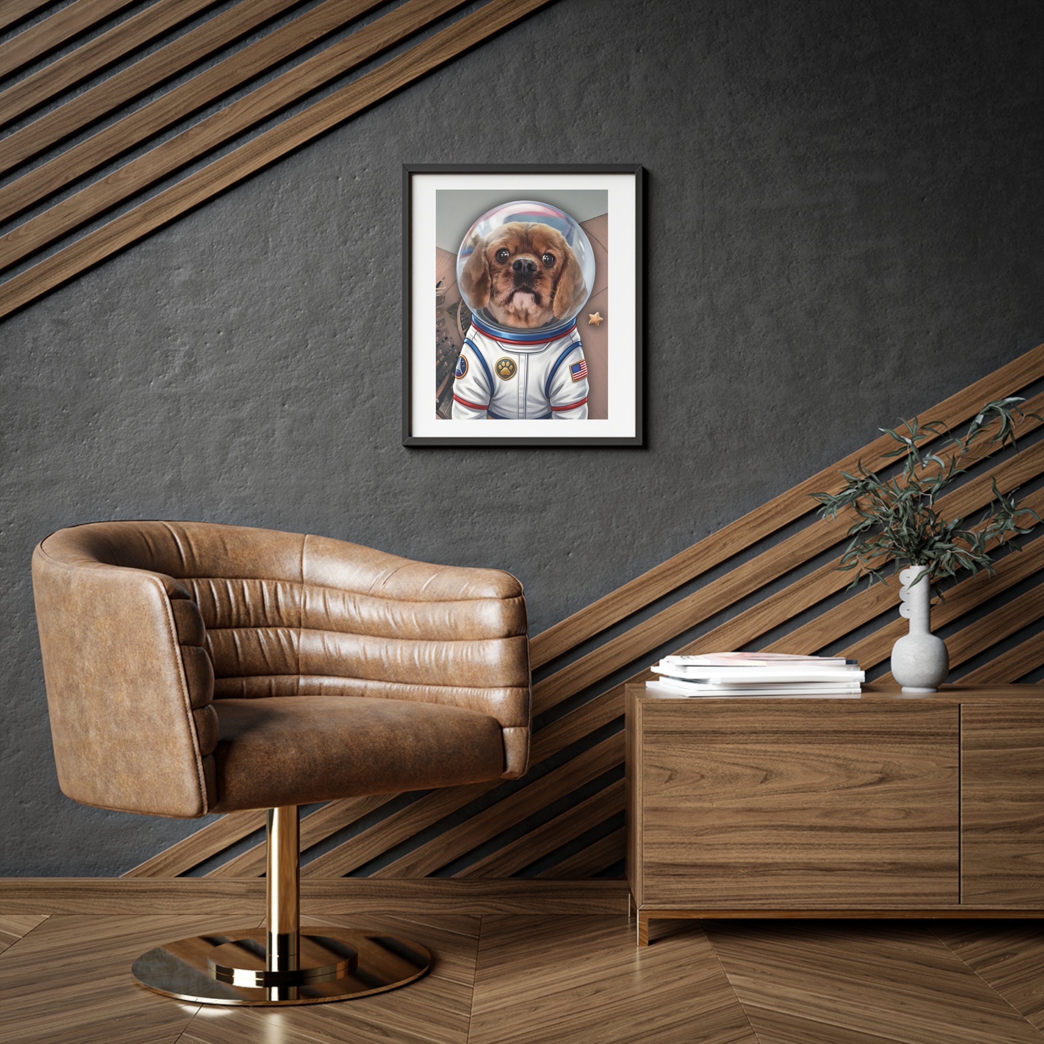 (Bailey) Playful Dog Framed Poster