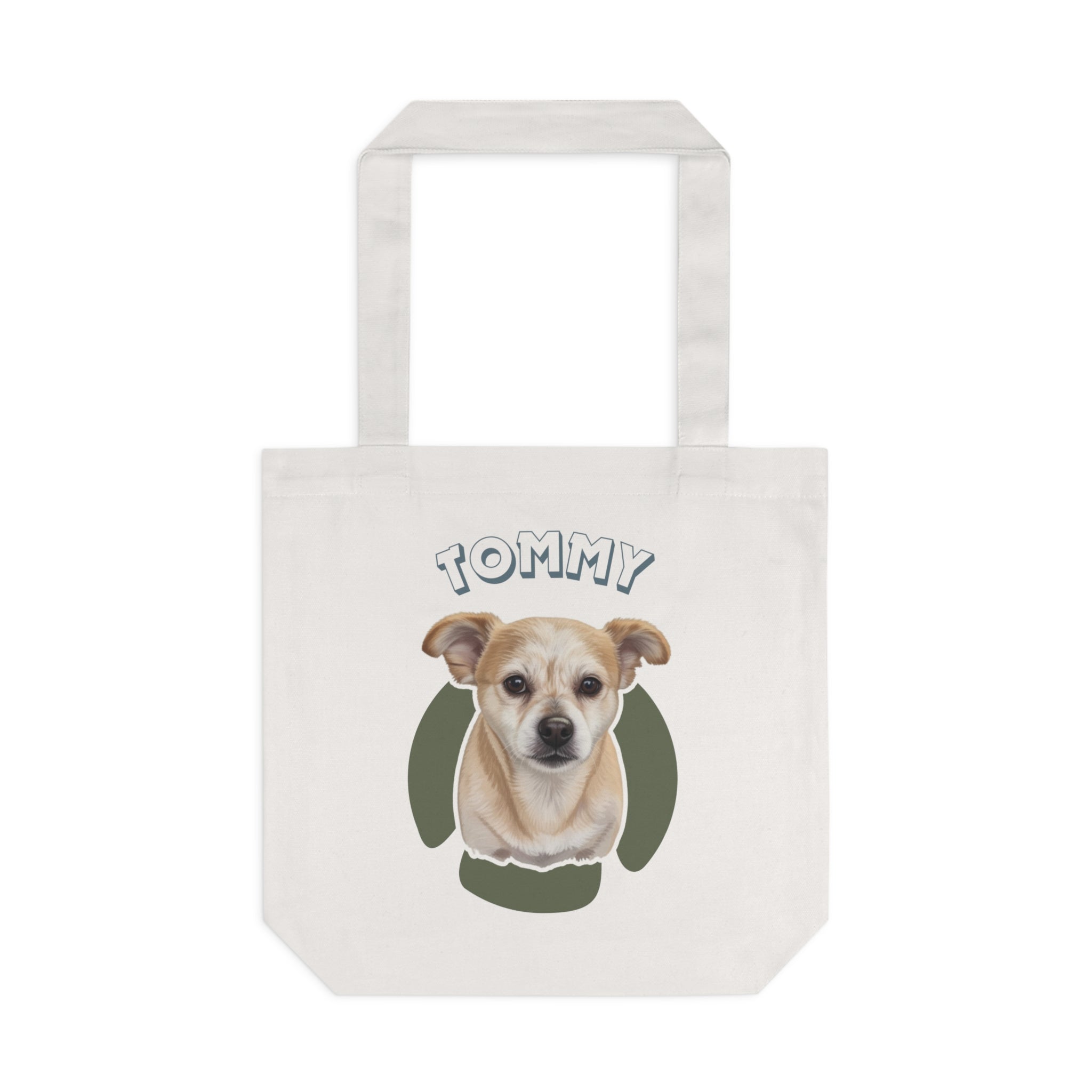 (Tommy) Personalized Dog Lover Tote Bag