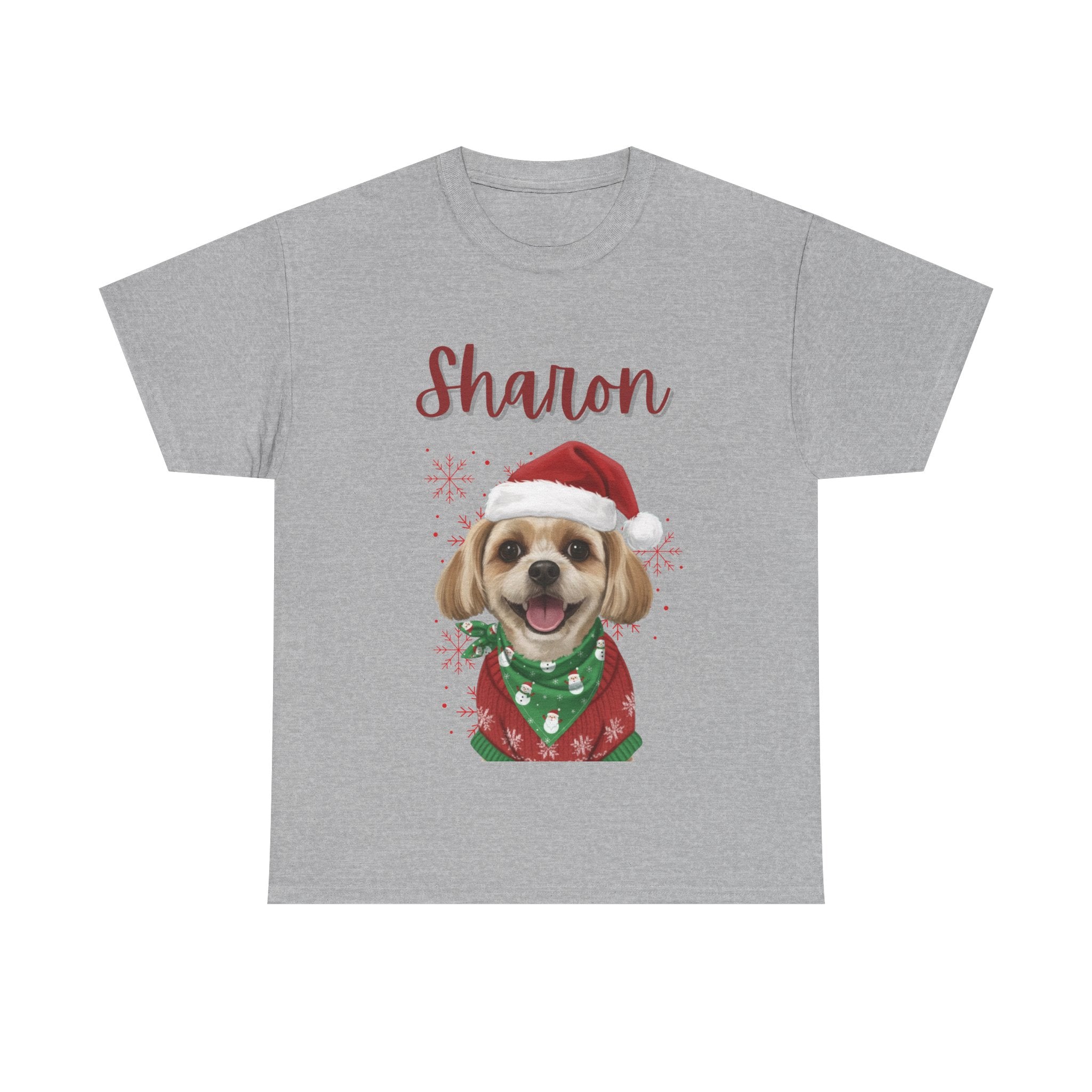 (Sharon) Whimsical Dog Portrait Tee Shirt