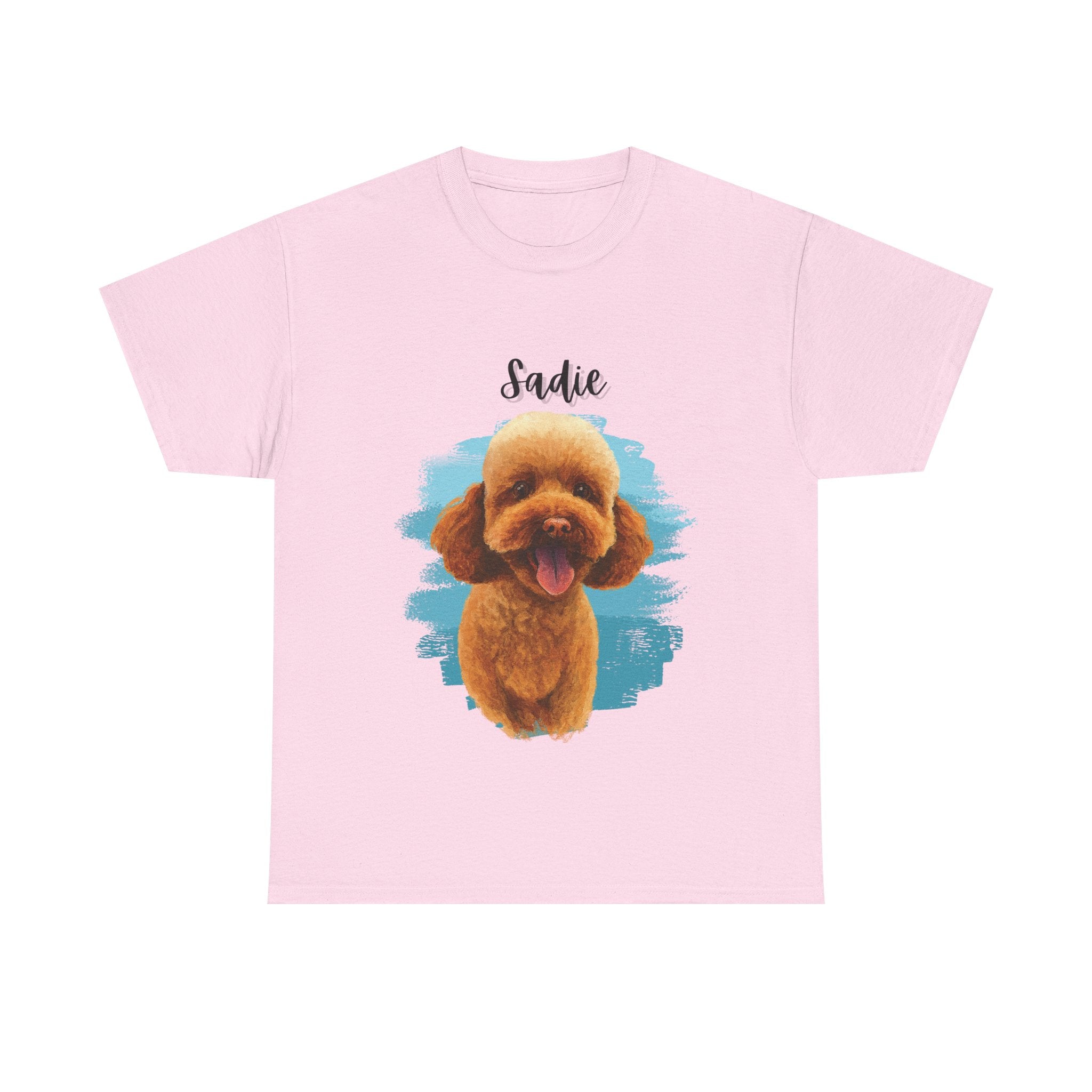 (Sadie) Whimsical Dog Portrait Tee Shirt