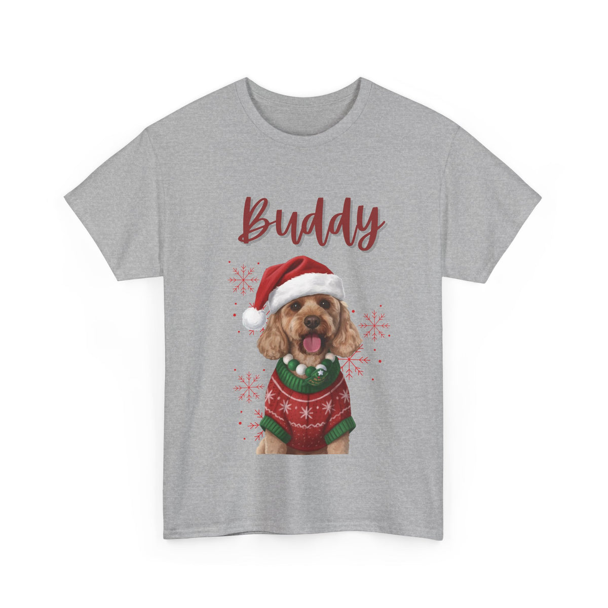 (Buddy) Whimsical Dog Portrait Tee Shirt