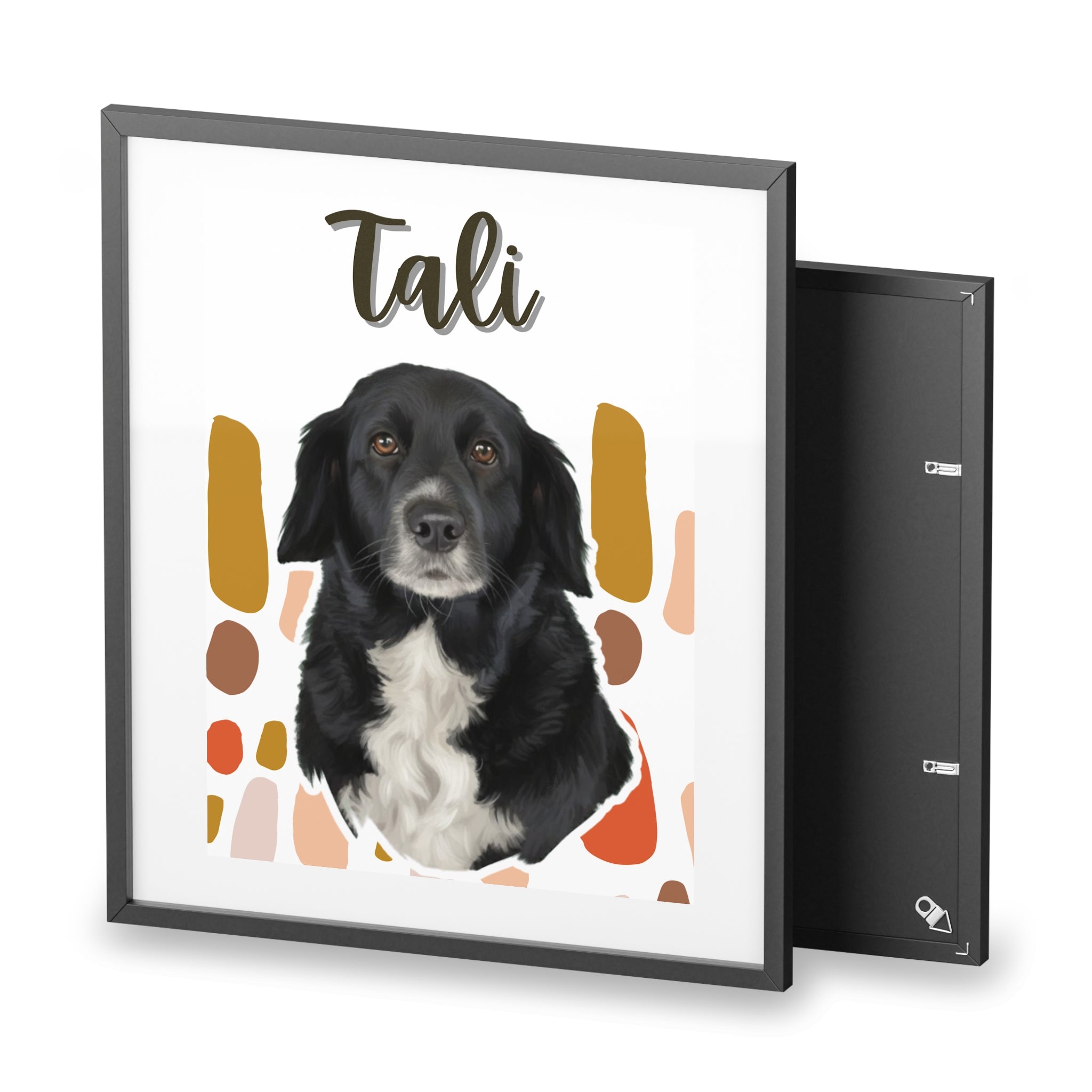 (Tali) Playful Dog Framed Poster