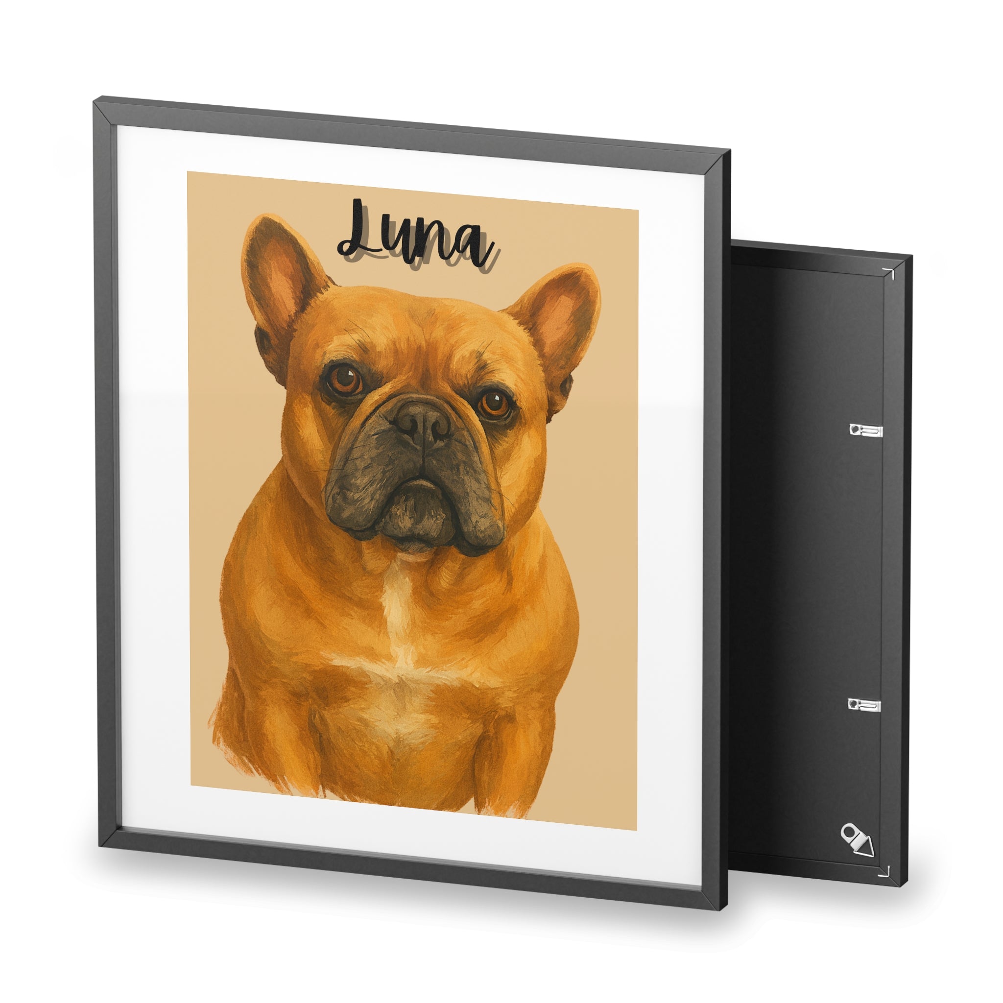 (Luna) Playful Dog Framed Poster