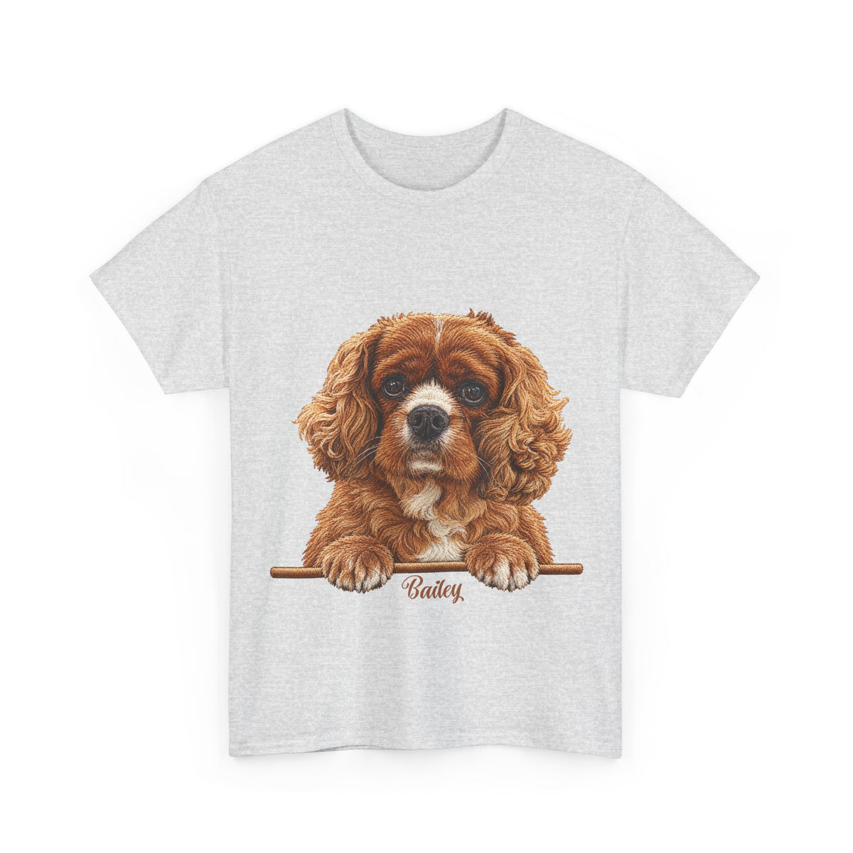 (Bailey) Whimsical Dog Portrait Tee Shirt