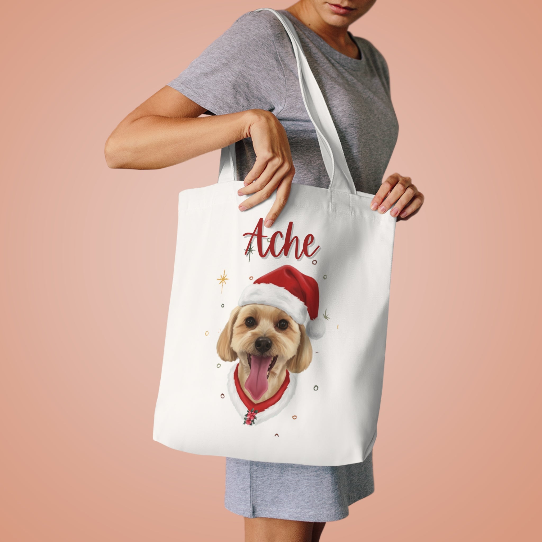 (Ache) Personalized Dog Lover Tote Bag