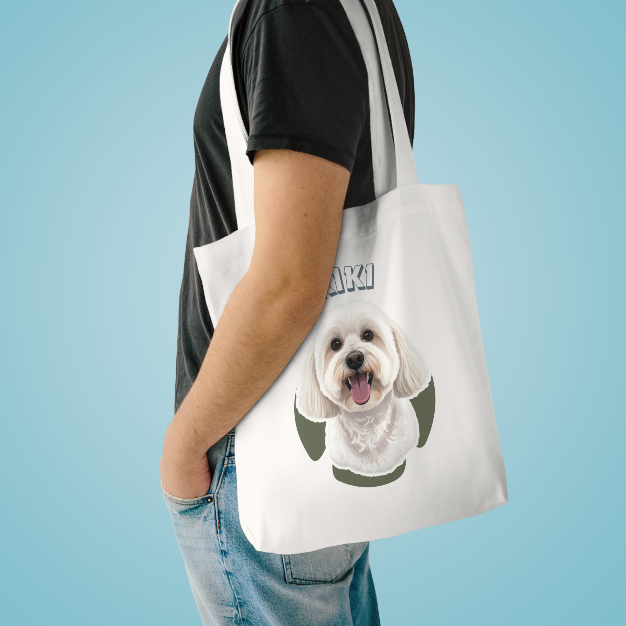 (Kiki) Personalized Dog Lover Tote Bag