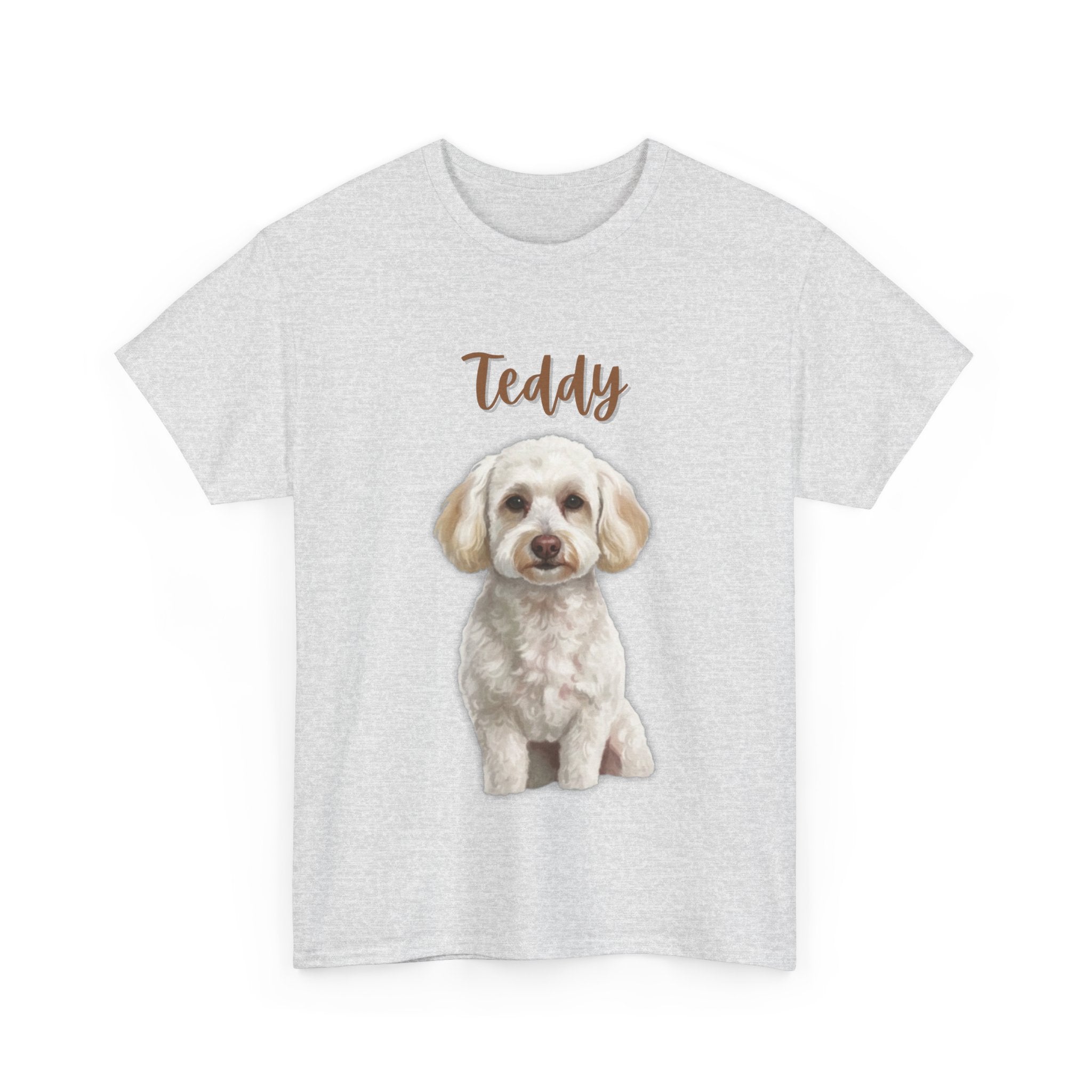 (Teddy) Whimsical Dog Portrait Tee Shirt