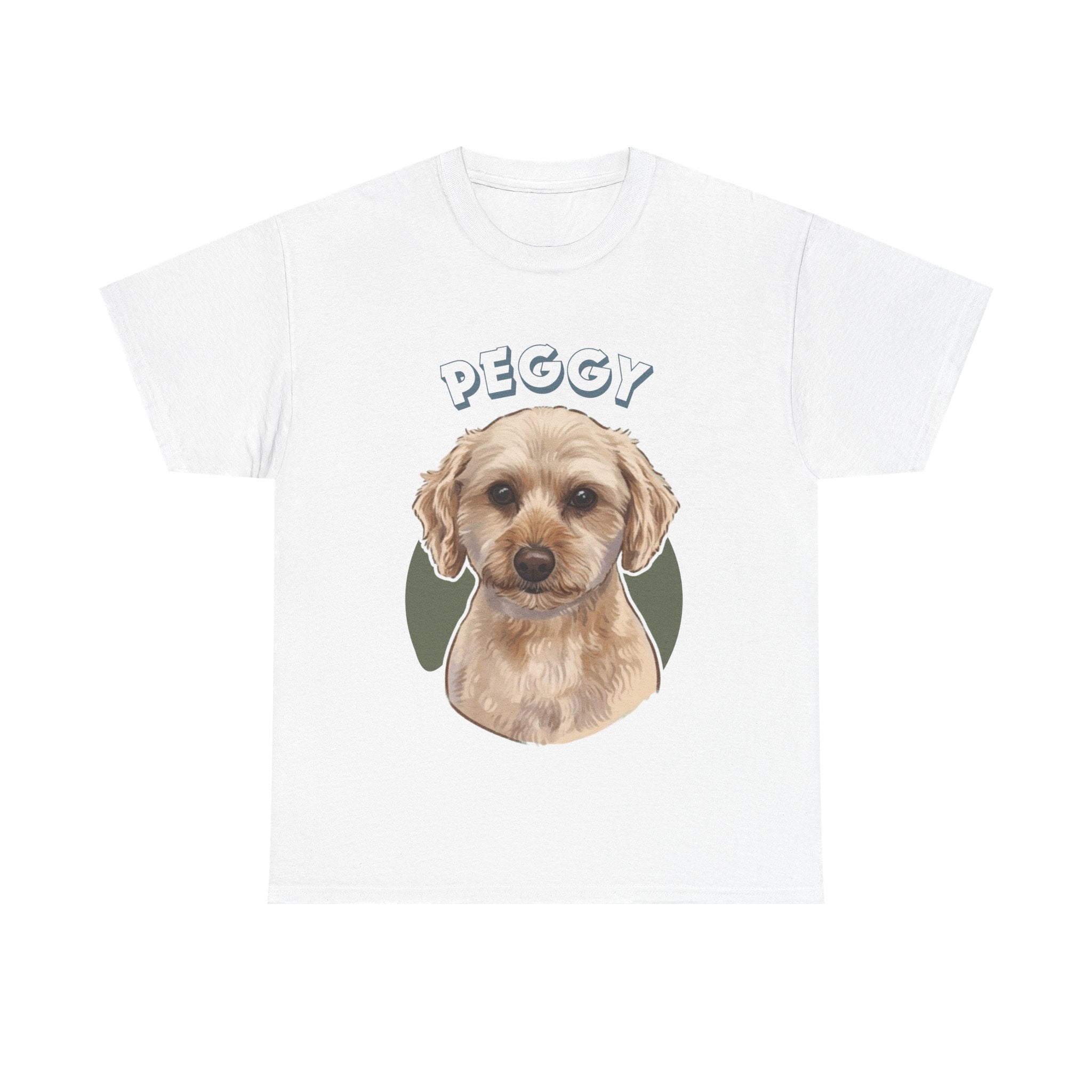 (Peggy) Whimsical Dog Portrait Tee Shirt