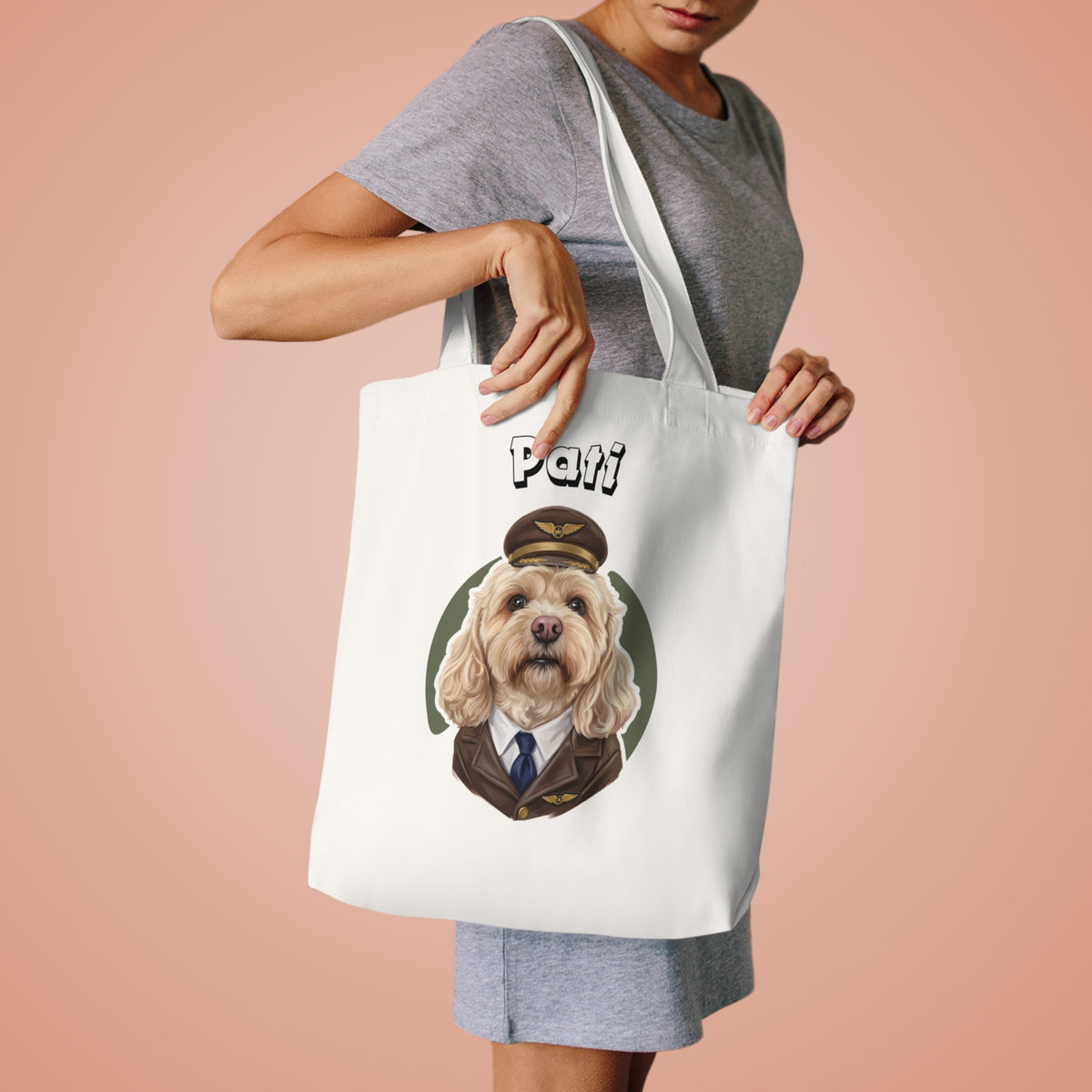 (Pati) Personalized Dog Lover Tote Bag