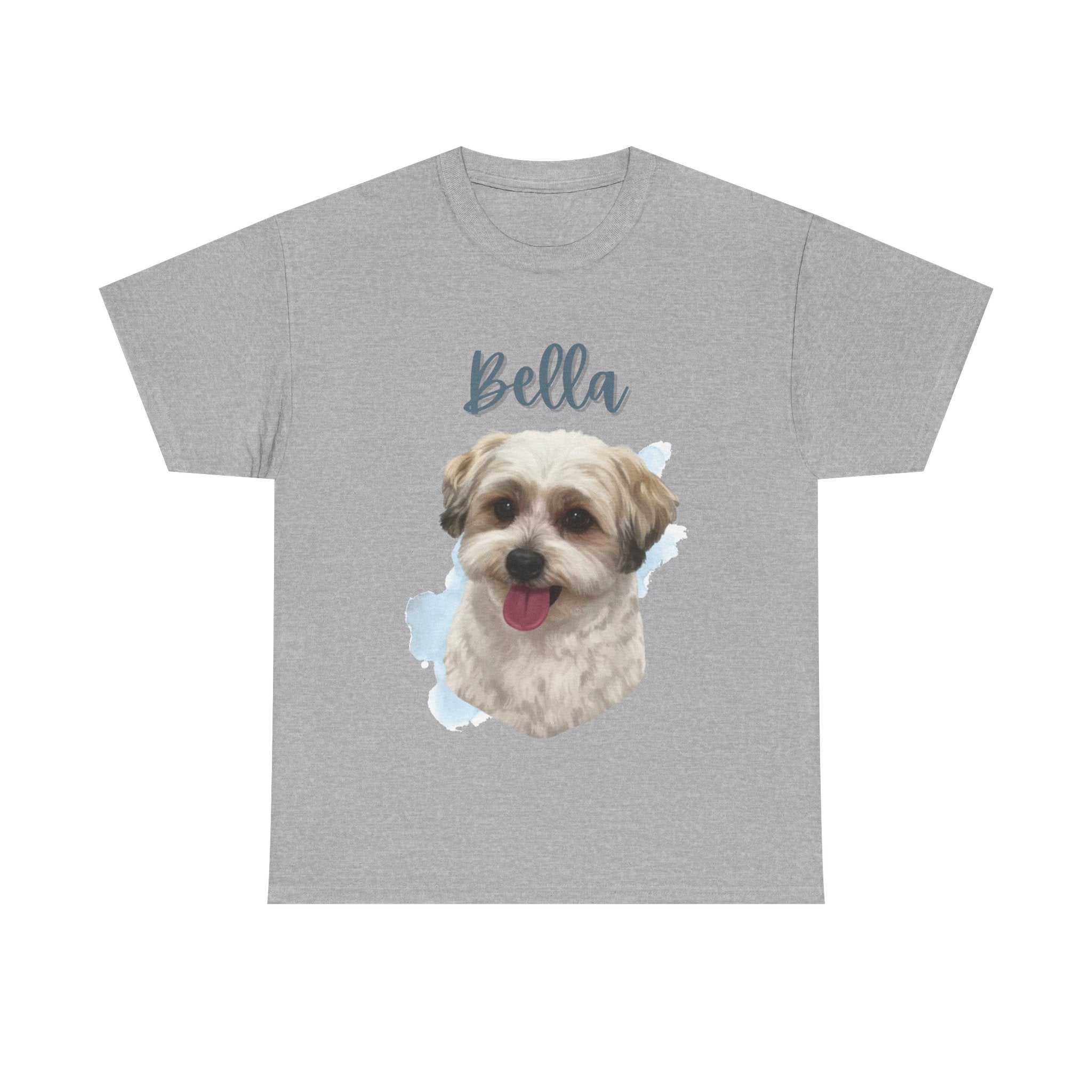 (Bella) Whimsical Dog Portrait Tee Shirt
