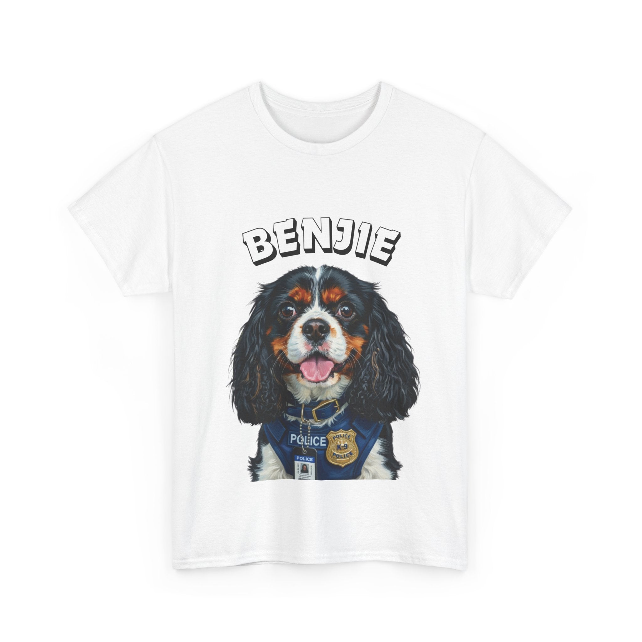 (Benjie) Whimsical Dog Portrait Tee Shirt