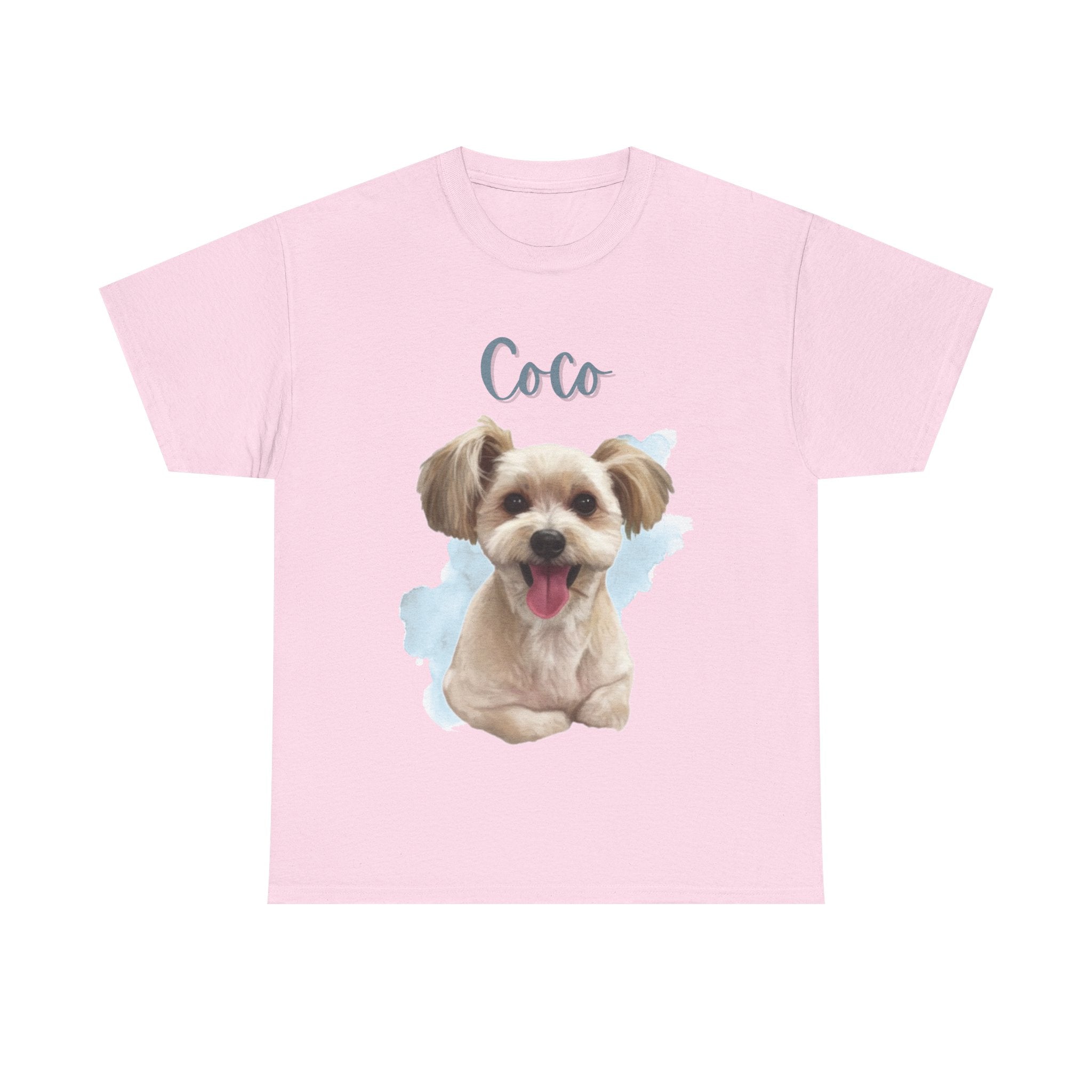 (Coco) Whimsical Dog Portrait Tee Shirt