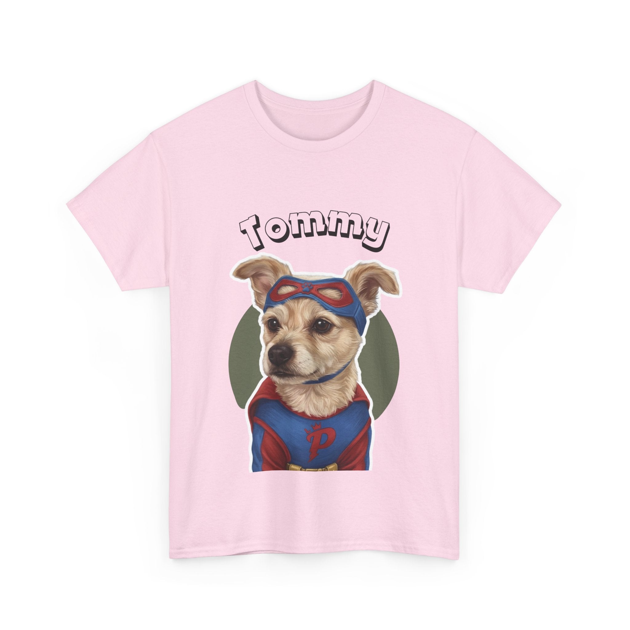 (Tommy) Whimsical Dog Portrait Tee Shirt