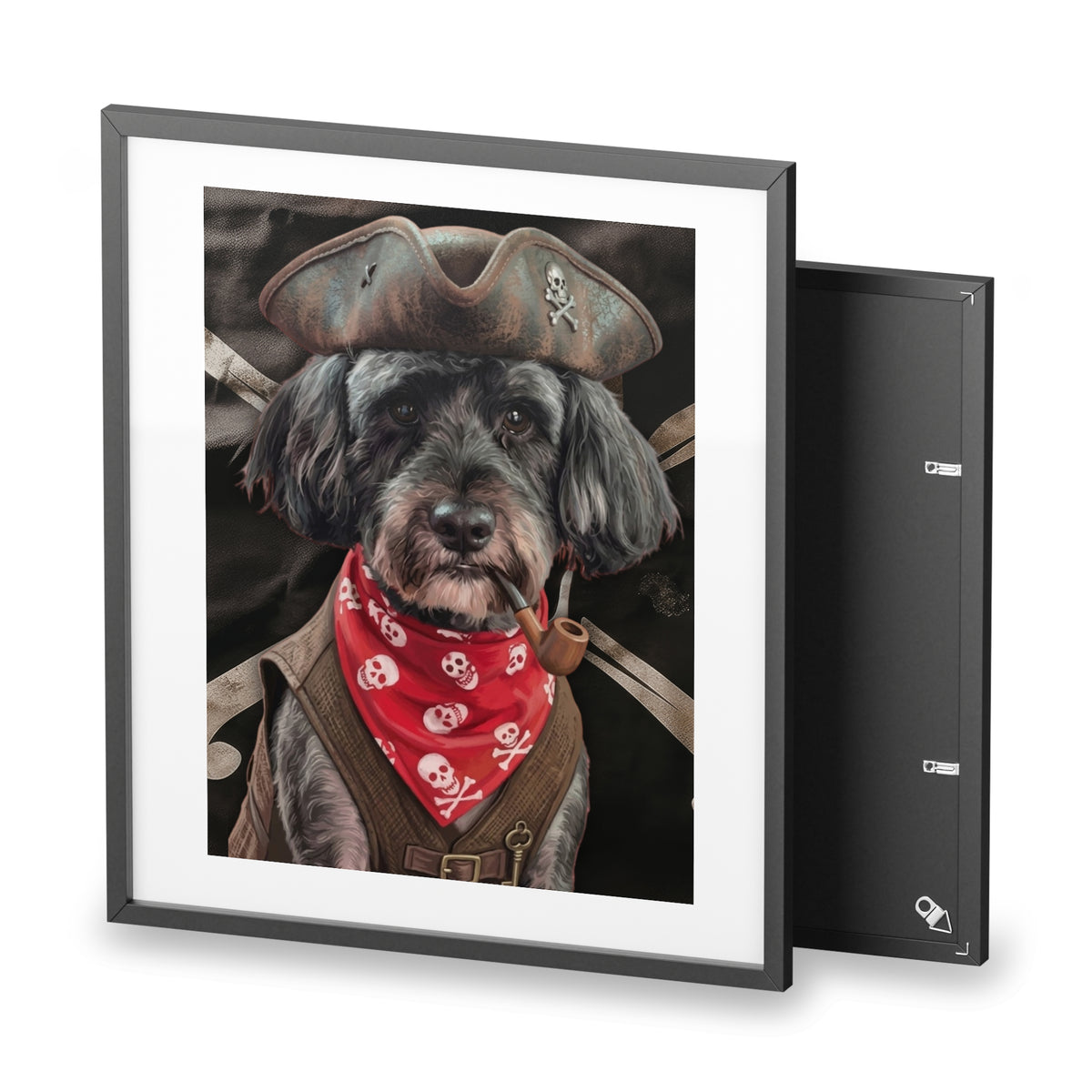 (Maverick) Playful Dog Framed Poster