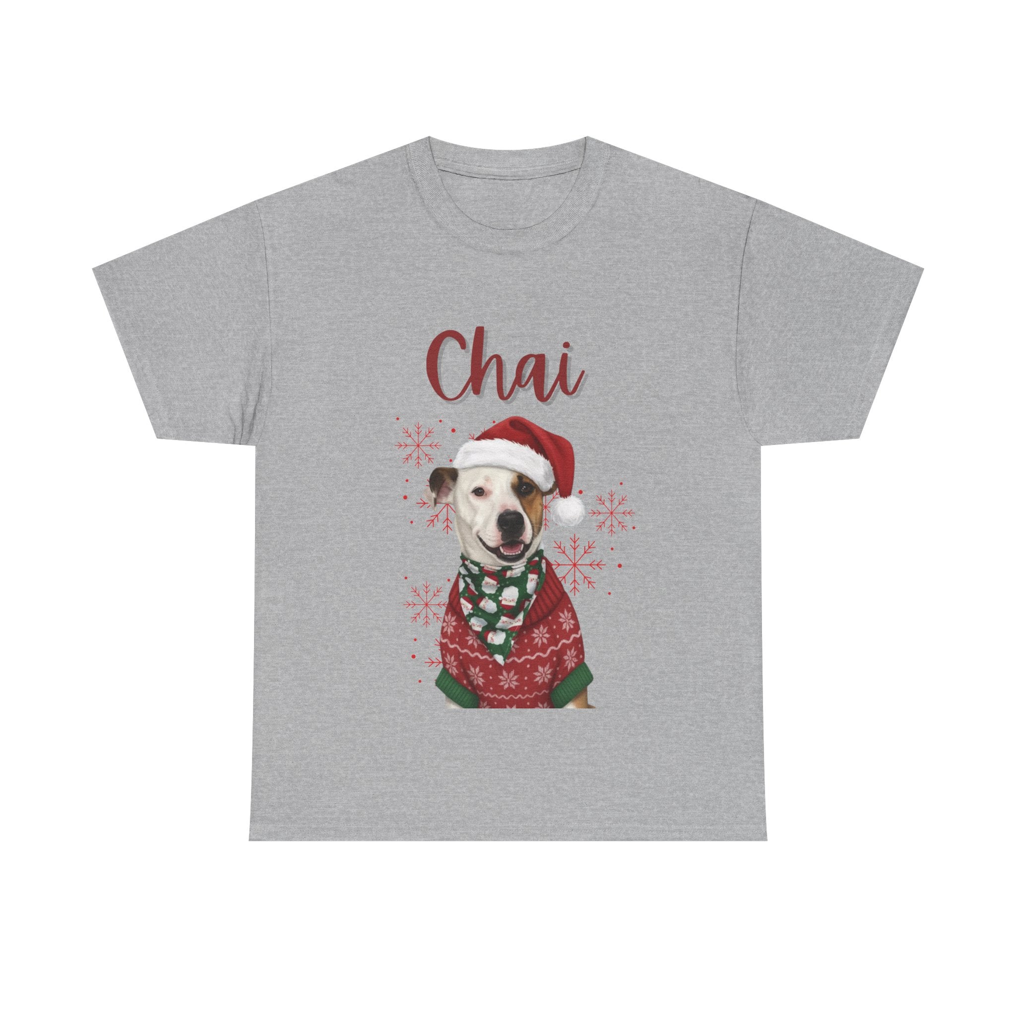 (Chai) Whimsical Dog Portrait Tee Shirt
