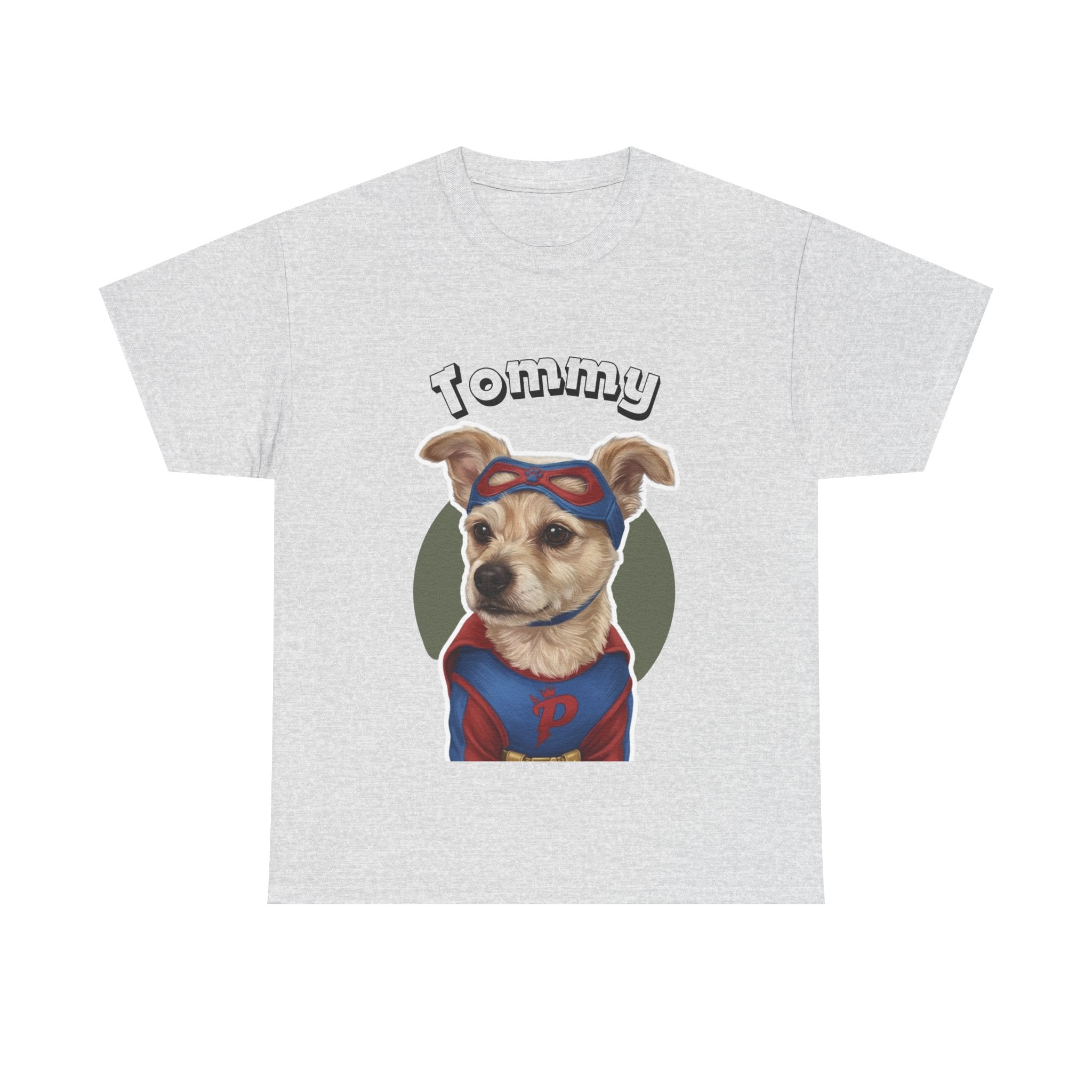 (Tommy) Whimsical Dog Portrait Tee Shirt