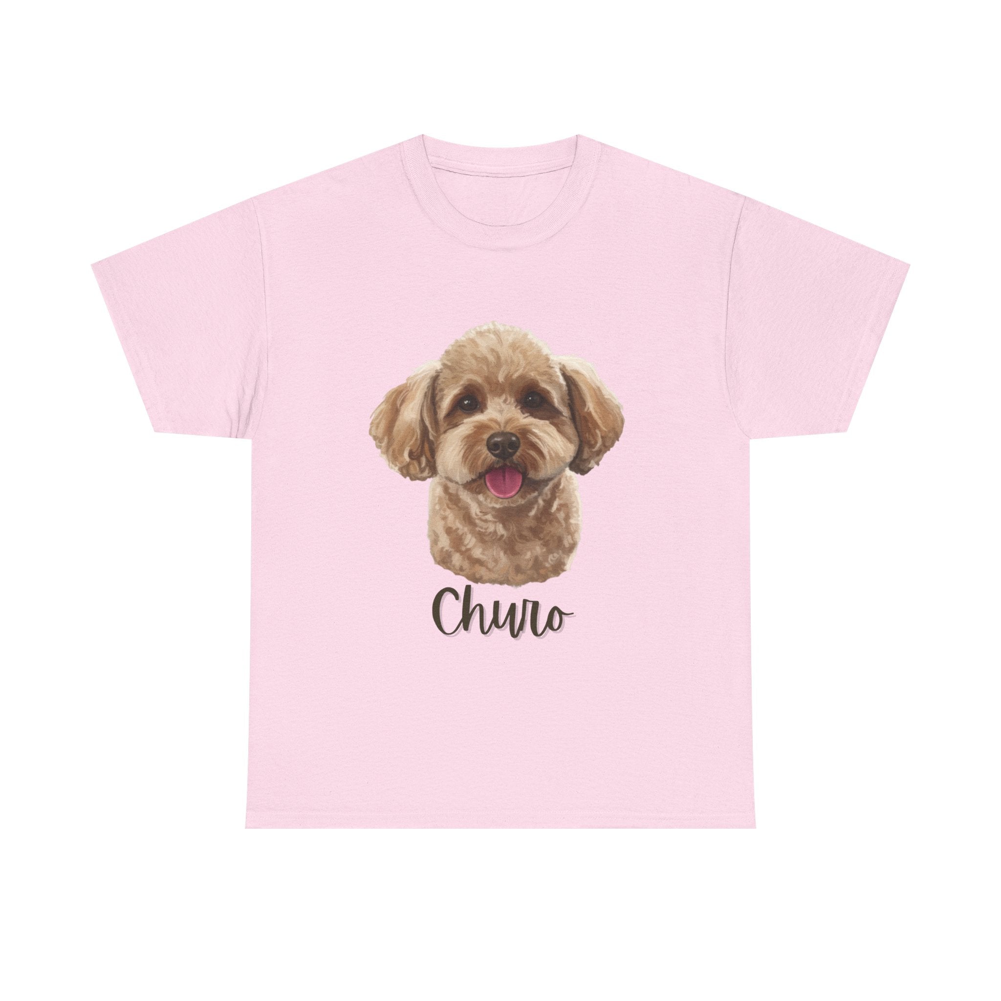 (Churo) Whimsical Dog Portrait Tee Shirt