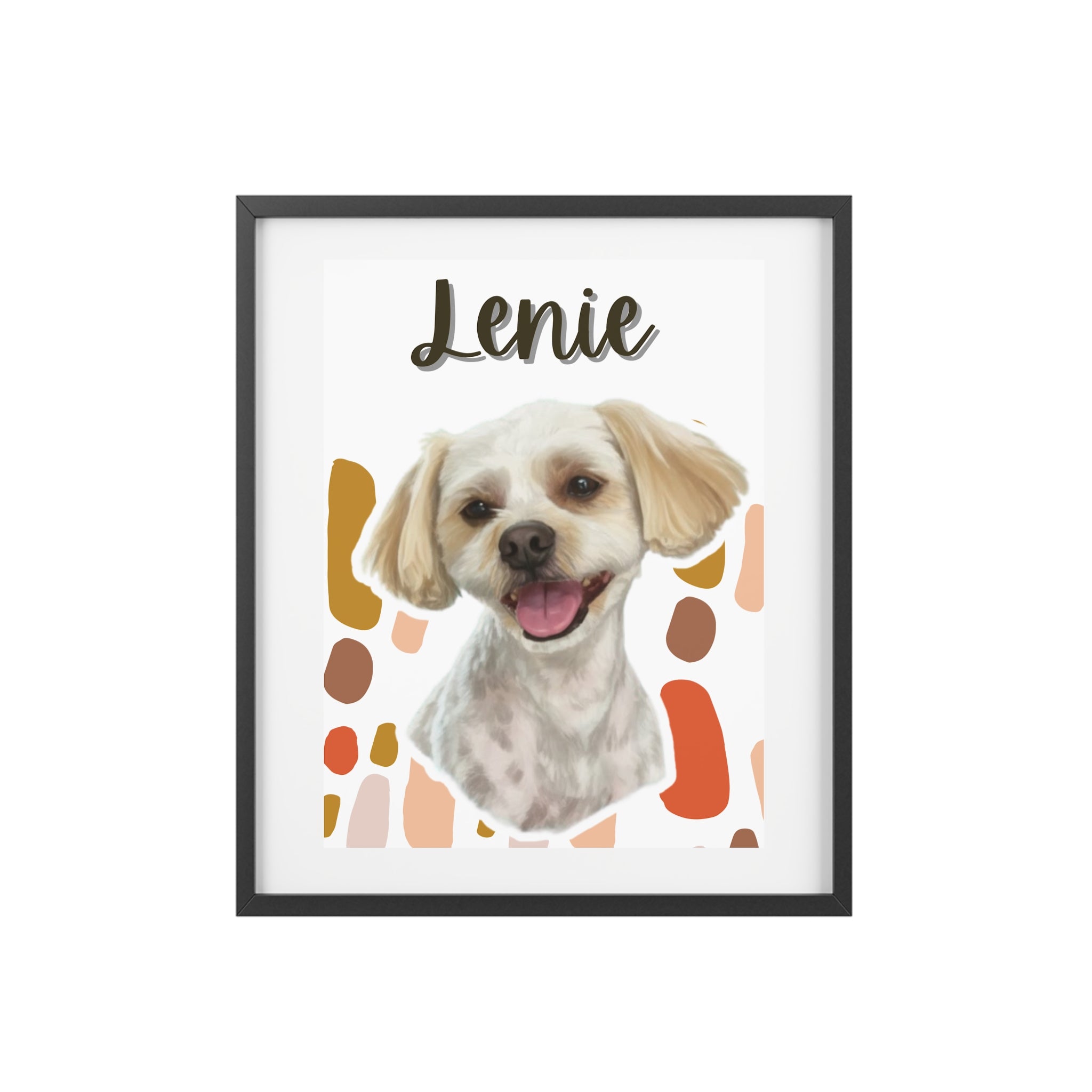 (Lenie) Playful Dog Framed Poster