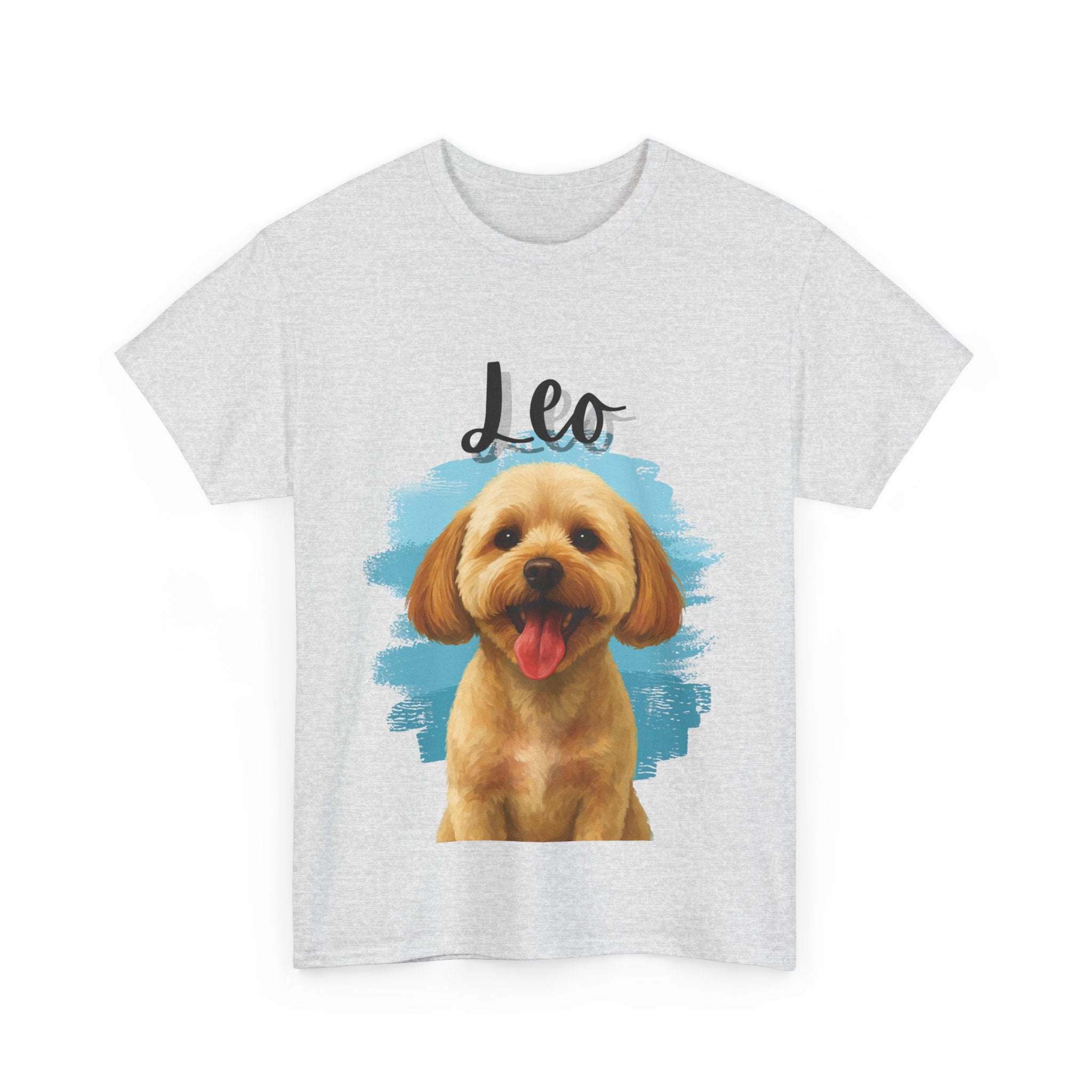 (Leo) Whimsical Dog Portrait Tee Shirt