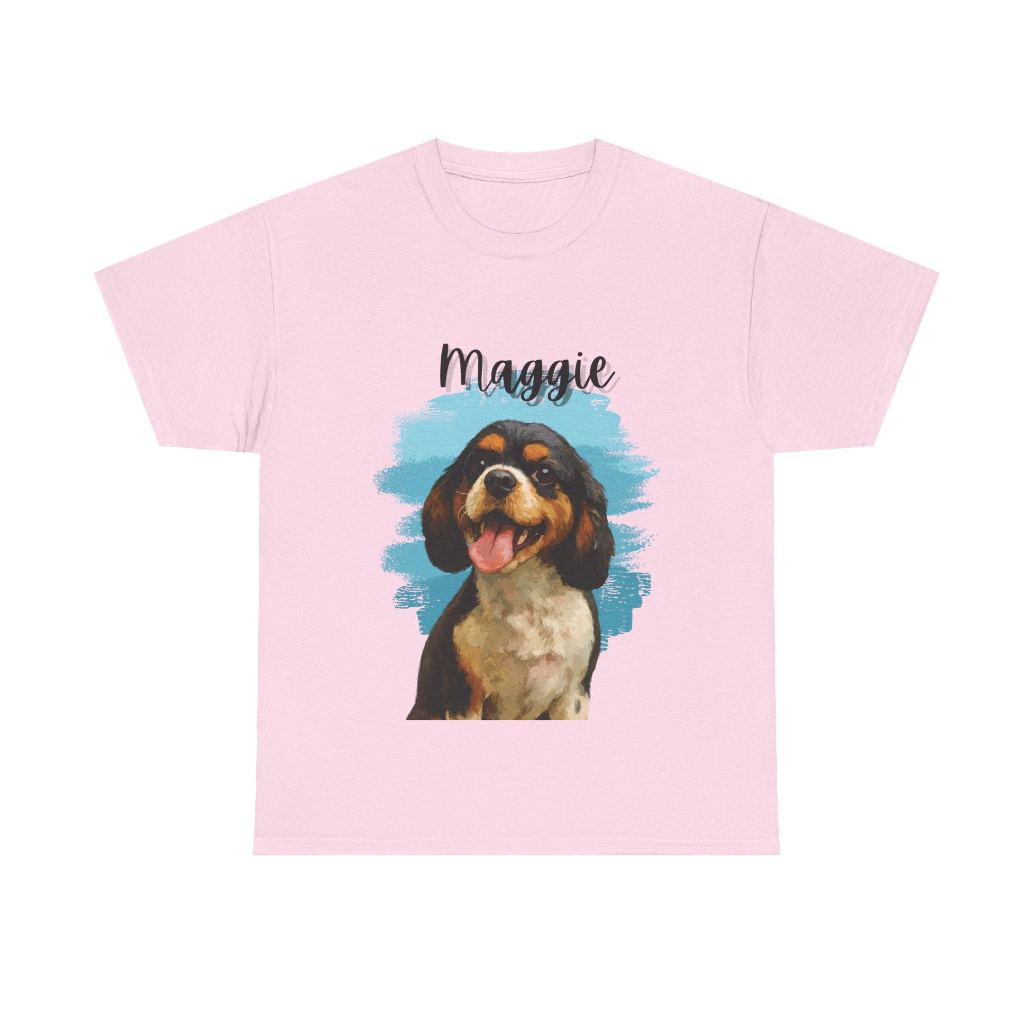 (Maggie) Whimsical Dog Portrait Tee Shirt
