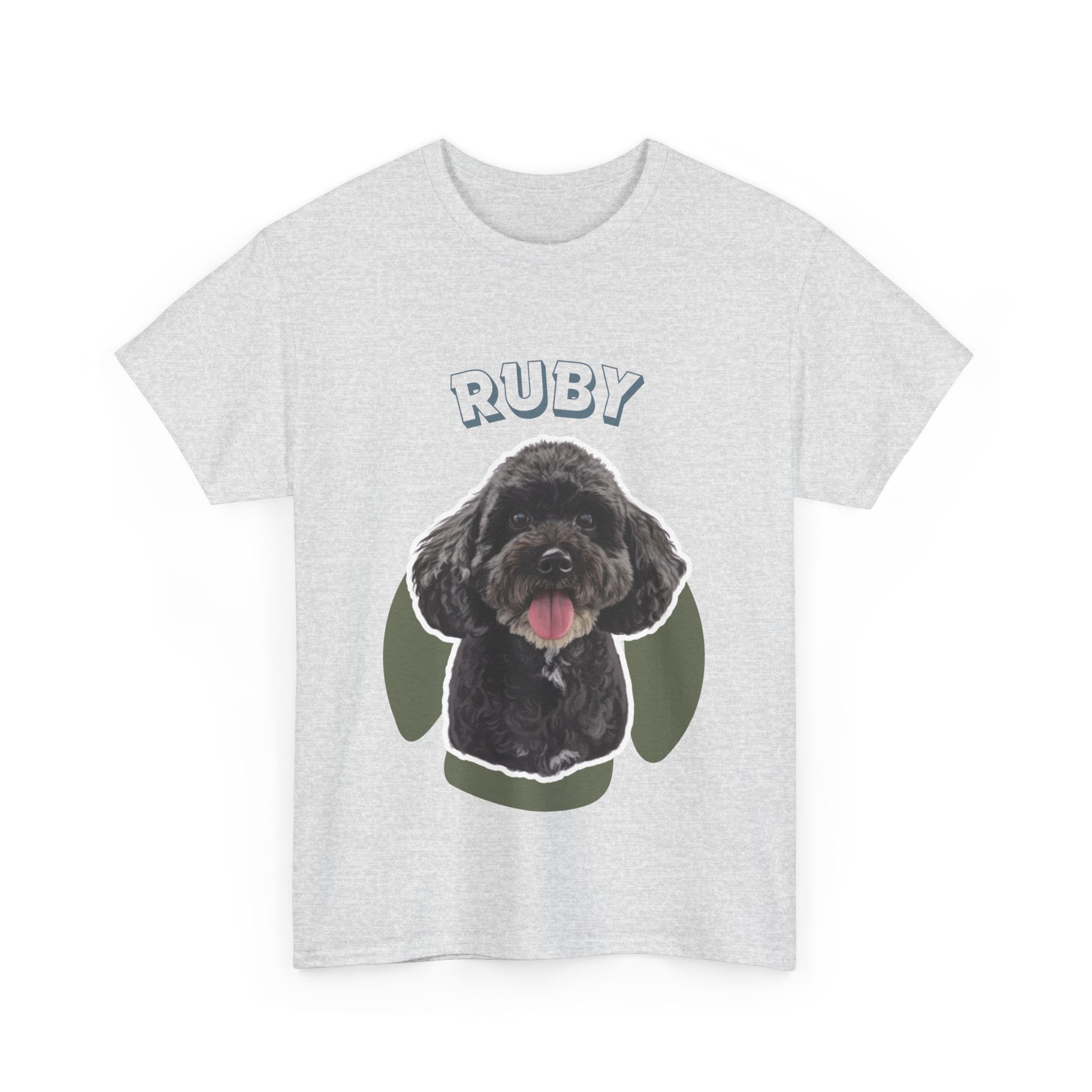 (Ruby) Whimsical Dog Portrait Tee Shirt