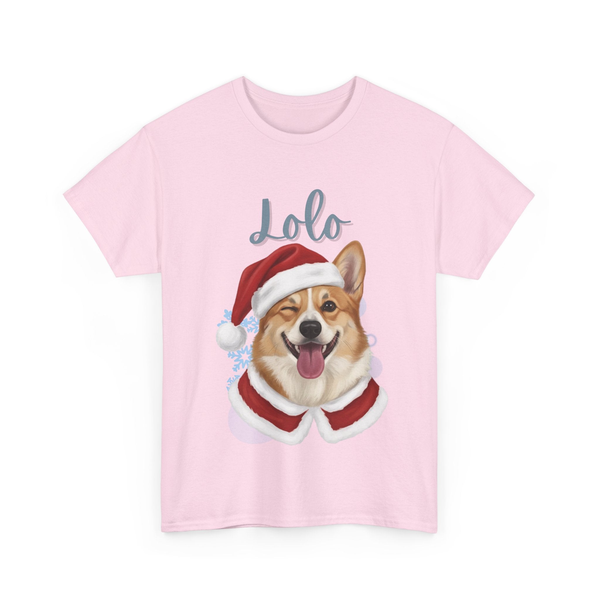 (Lolo) Whimsical Dog Portrait Tee Shirt