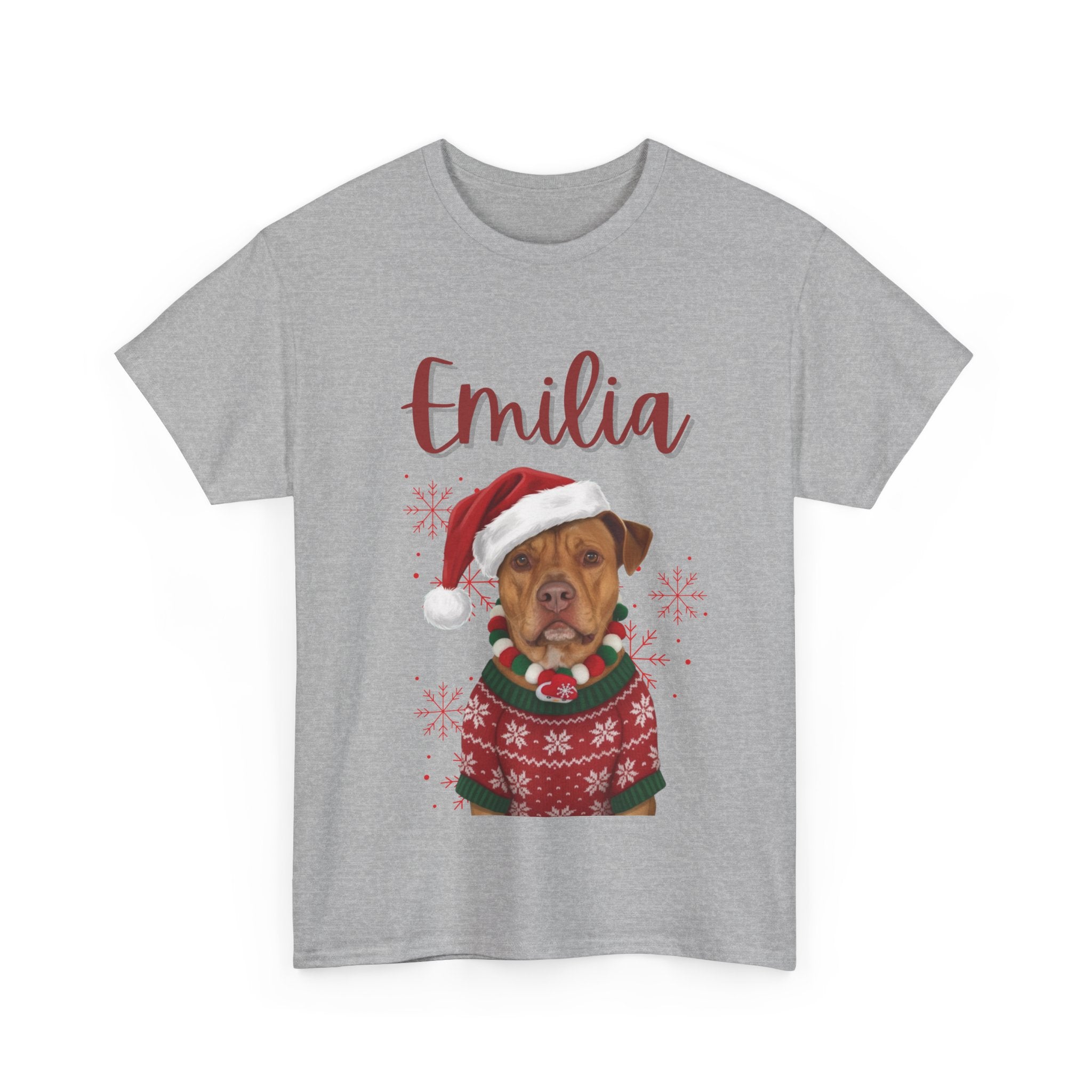 (Emilia) Whimsical Dog Portrait Tee Shirt