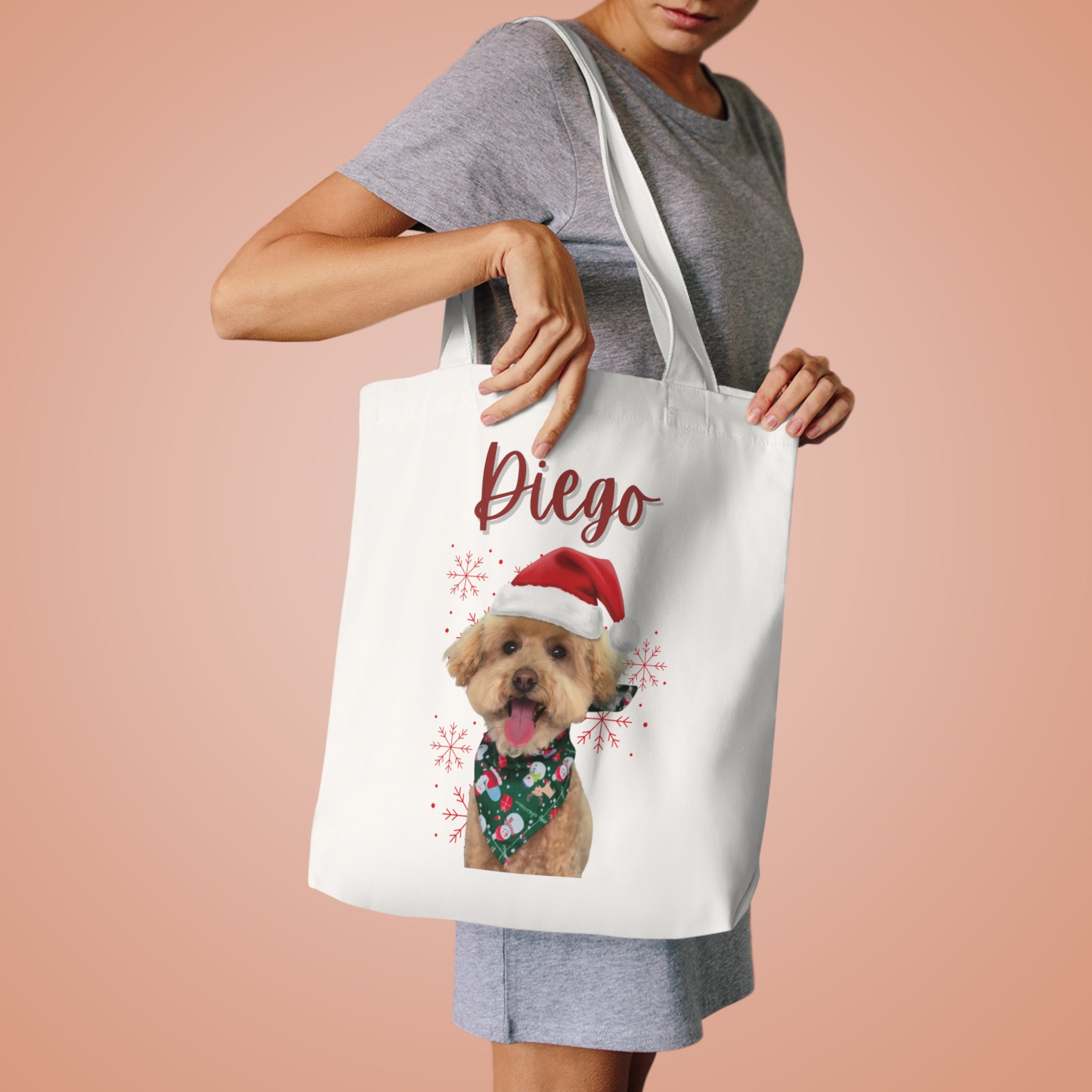 (Diego) Personalized Dog Lover Tote Bag