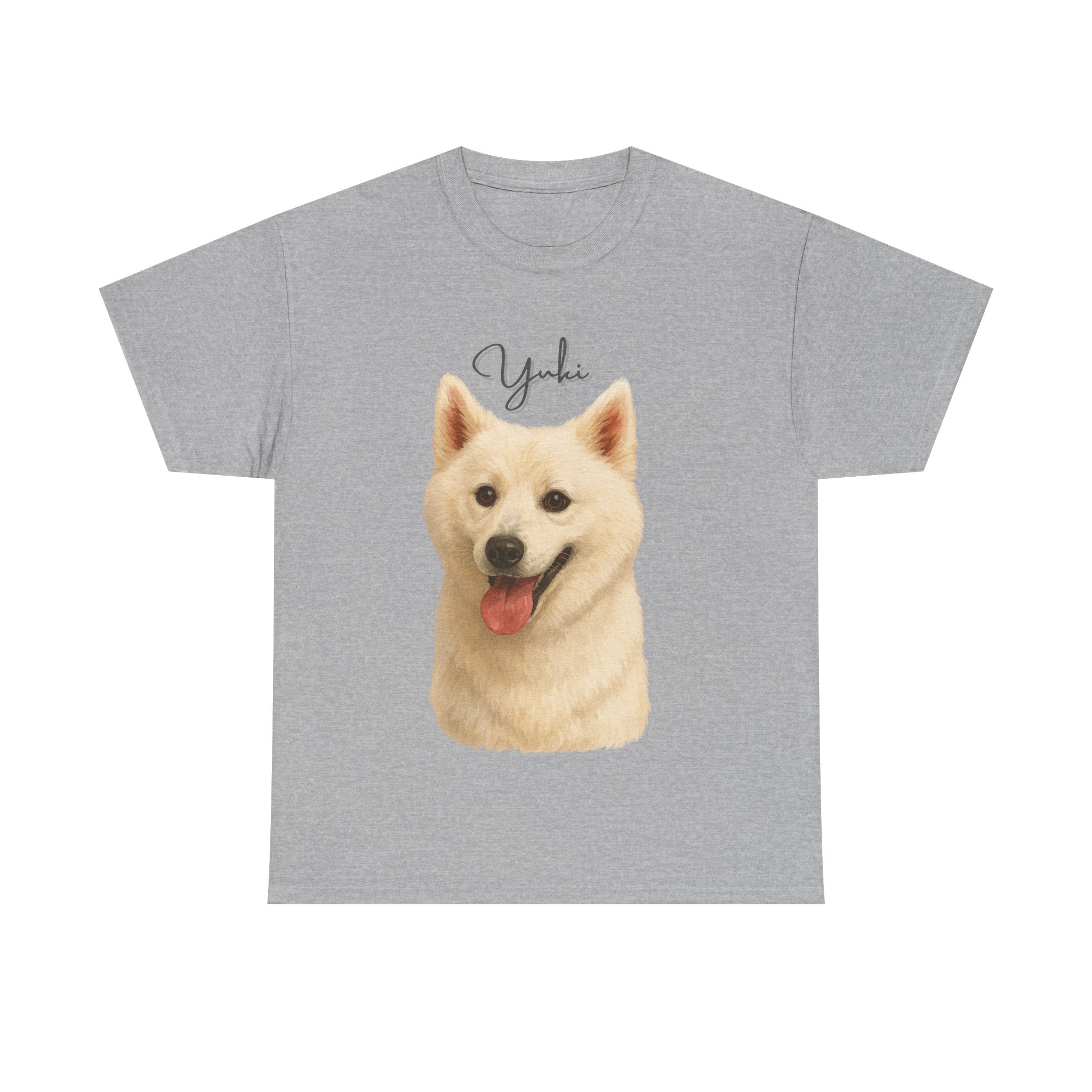 (Yuki) Whimsical Dog Portrait Tee Shirt