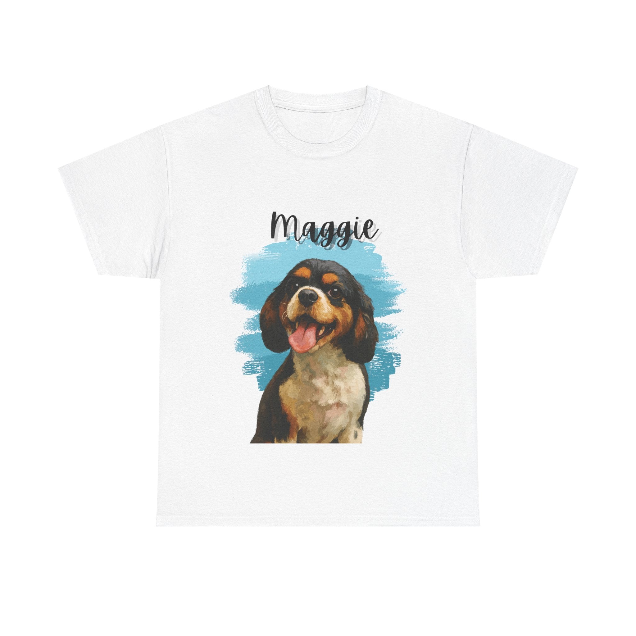 (Maggie) Whimsical Dog Portrait Tee Shirt