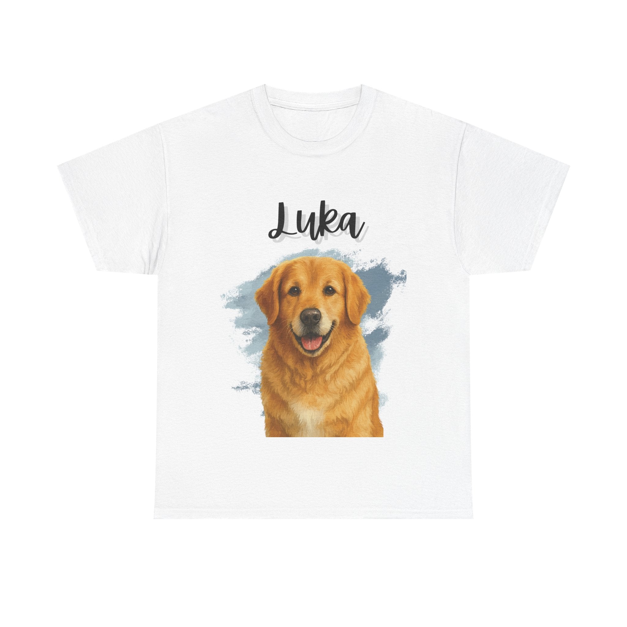 (Luka) Whimsical Dog Portrait Tee Shirt
