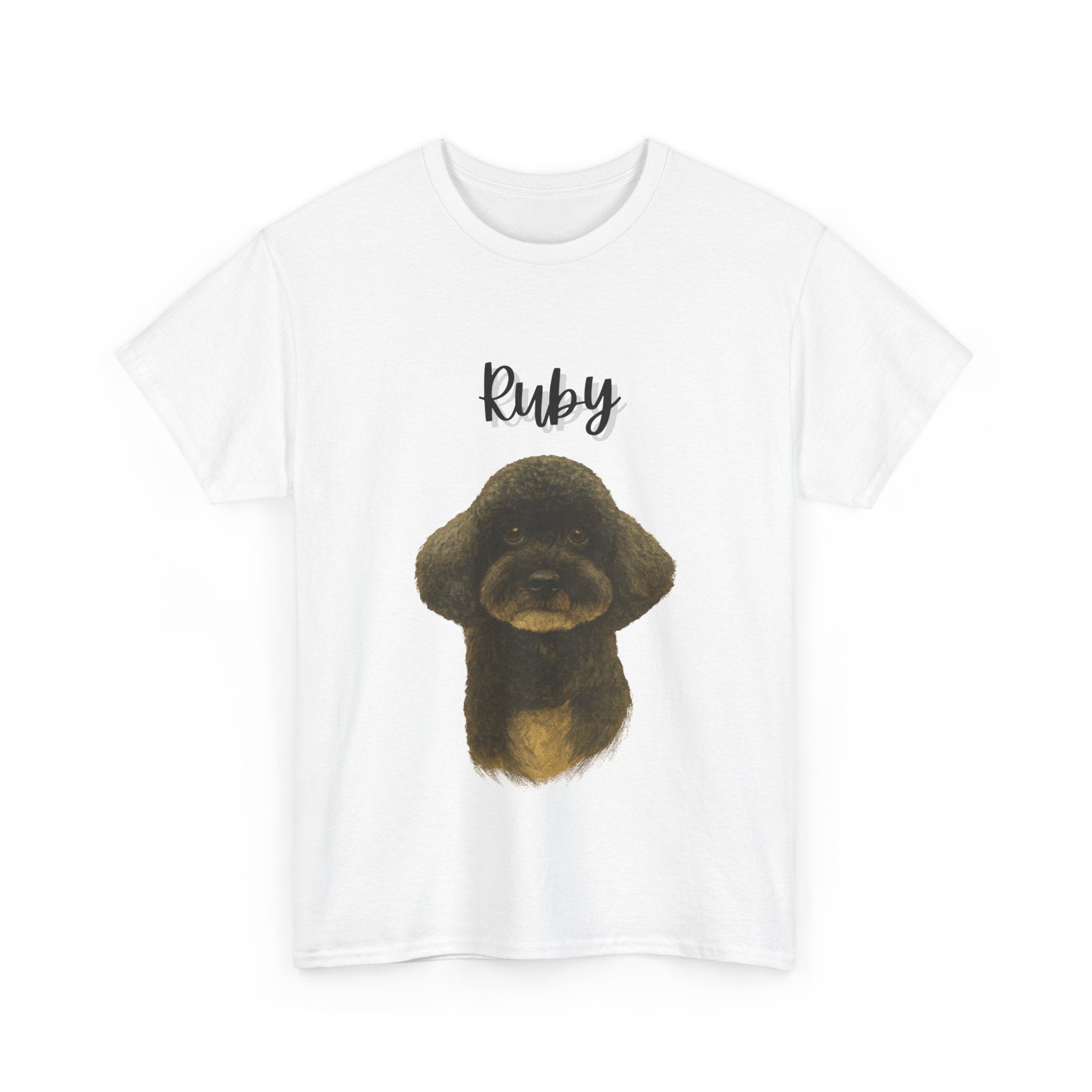 (Ruby) Whimsical Dog Portrait Tee Shirt