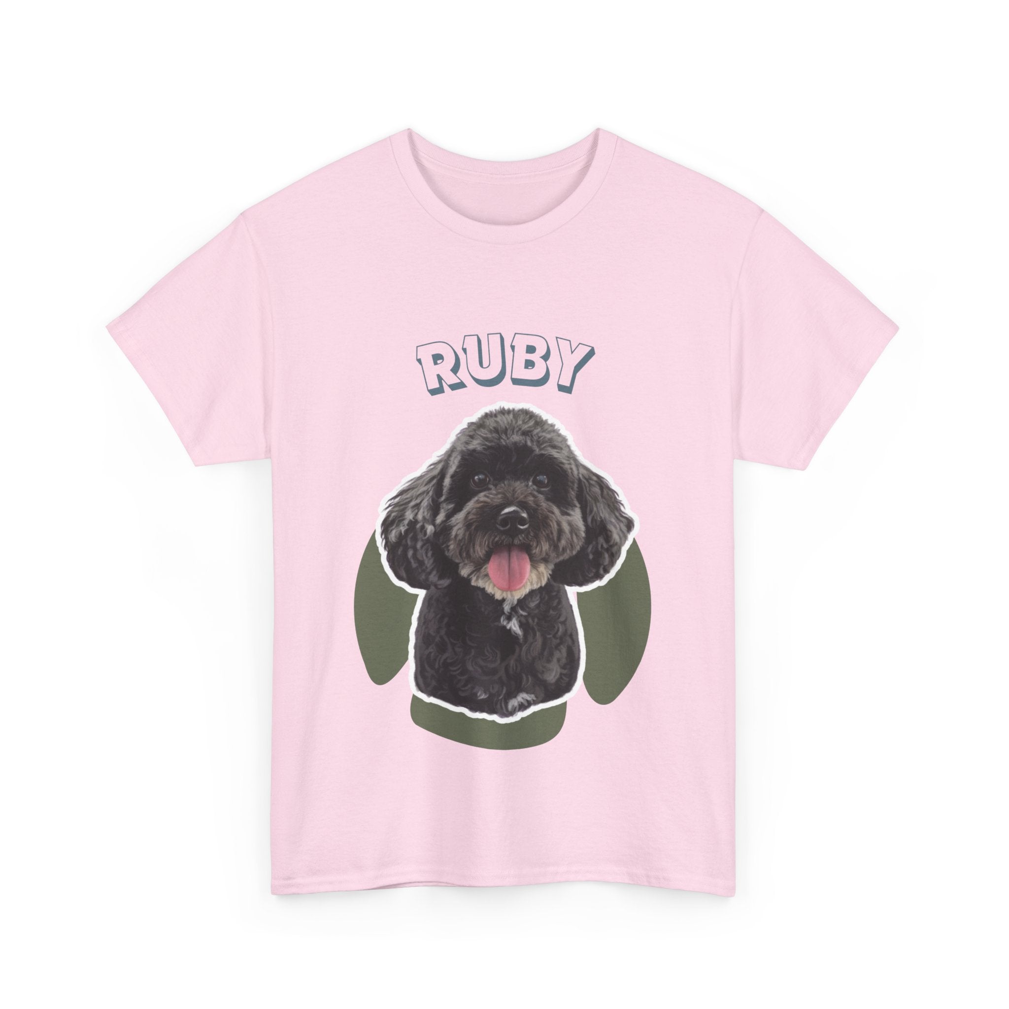 (Ruby) Whimsical Dog Portrait Tee Shirt