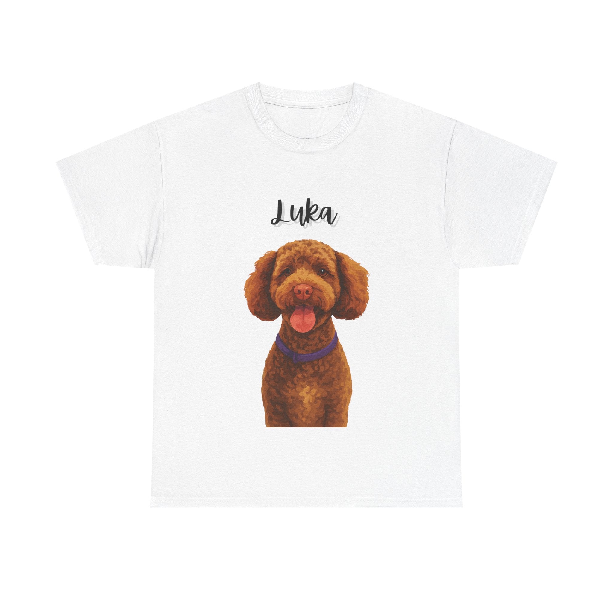 (Luka) Whimsical Dog Portrait Tee Shirt