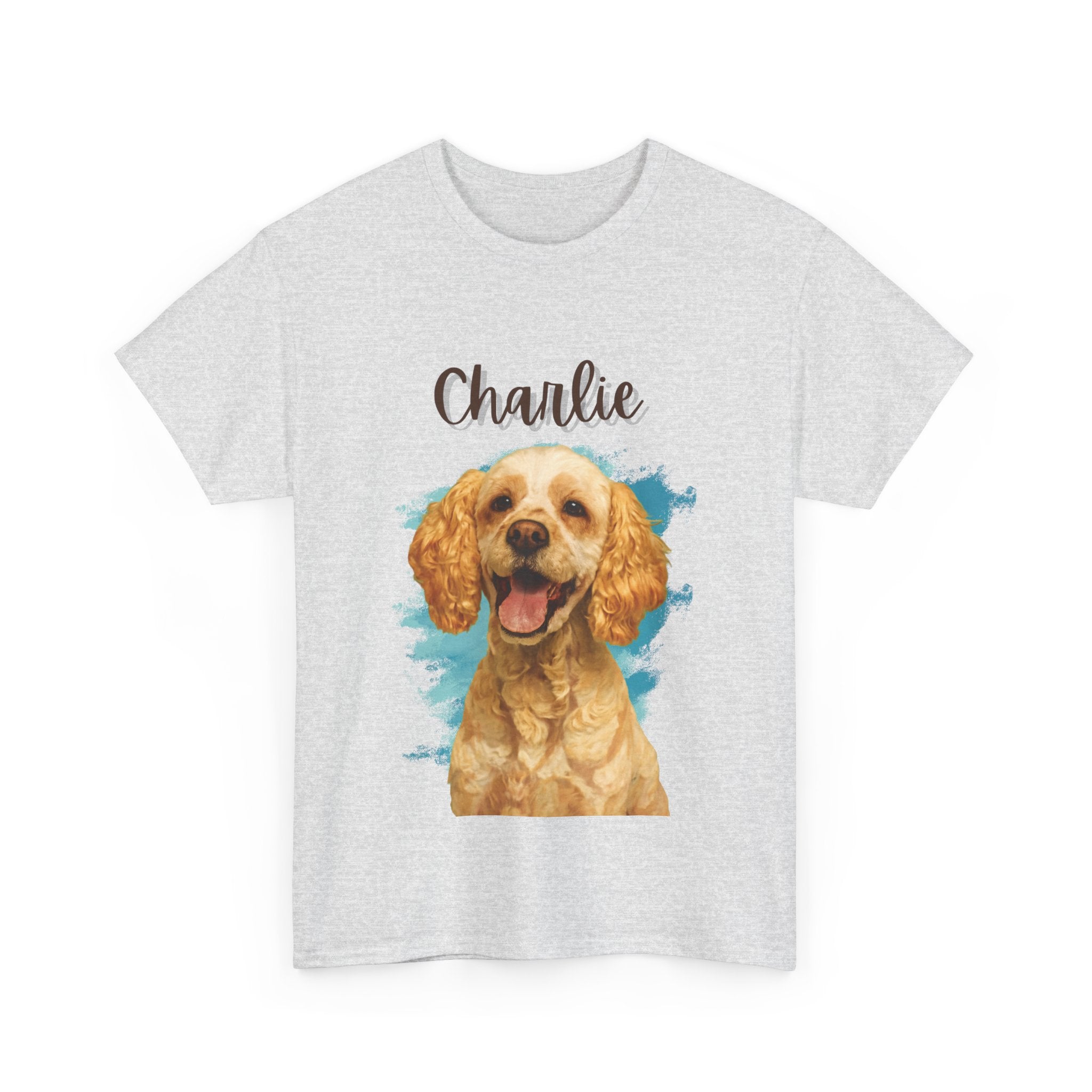 (Charlie) Whimsical Dog Portrait Tee Shirt
