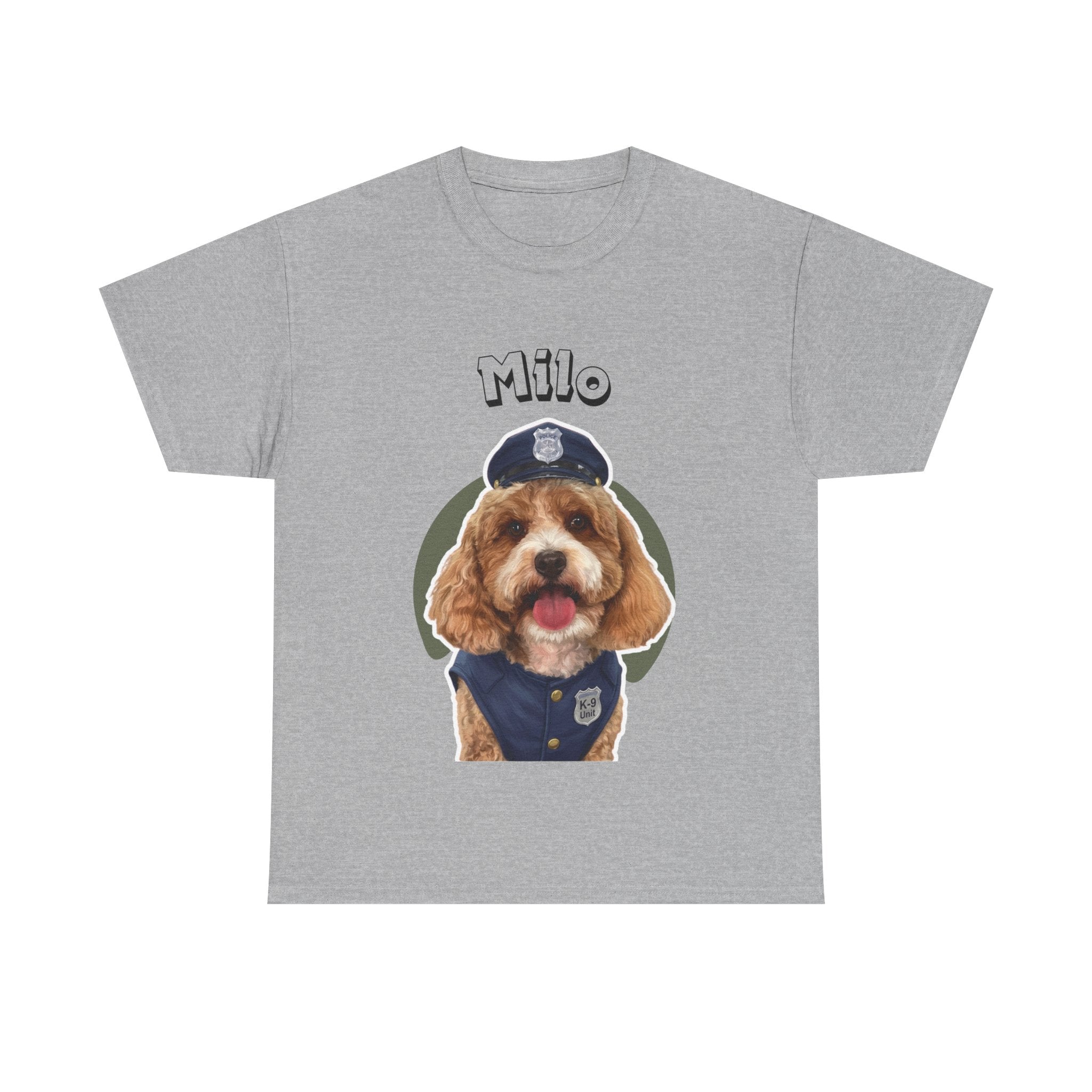(Milo) Whimsical Dog Portrait Tee Shirt