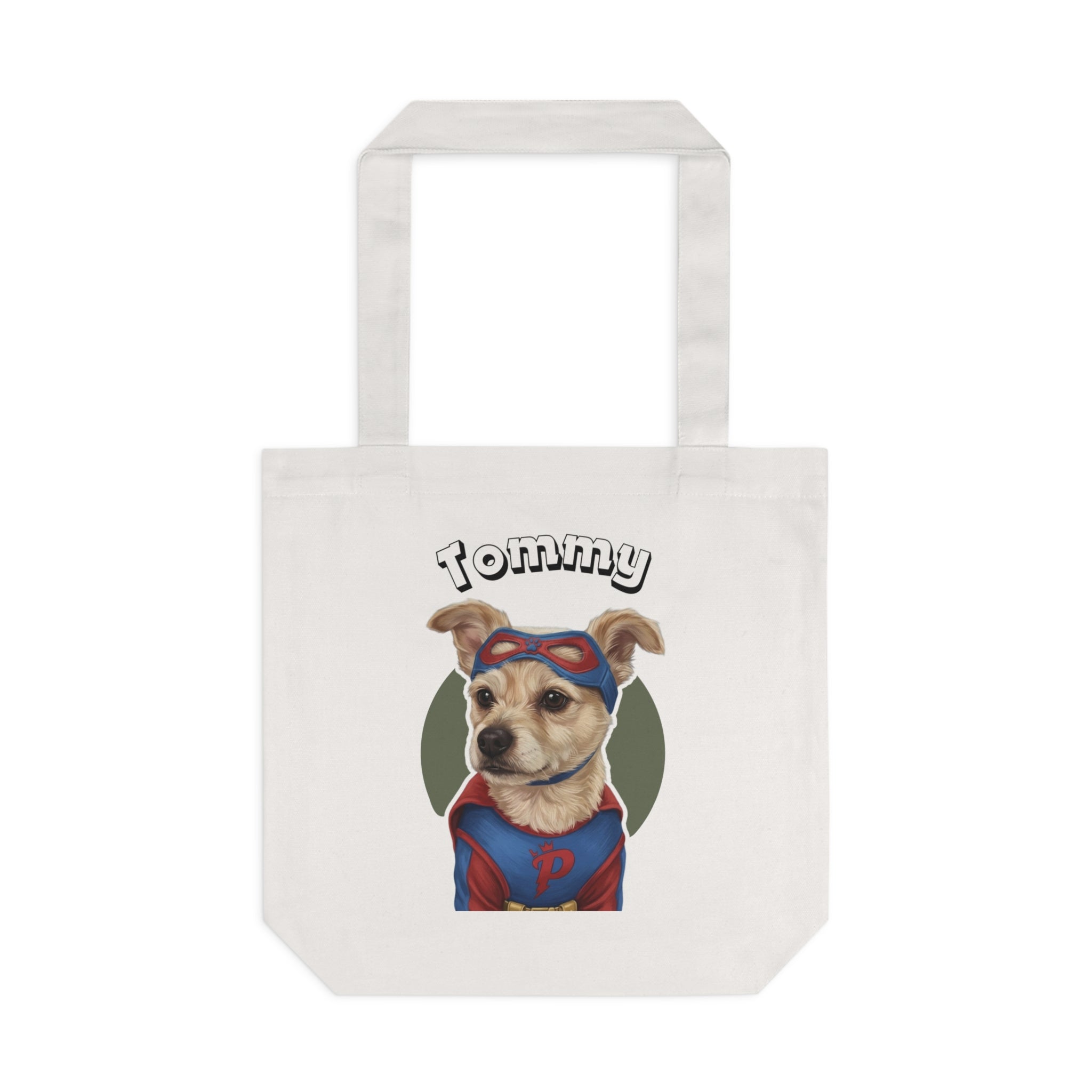 (Tommy) Personalized Dog Lover Tote Bag