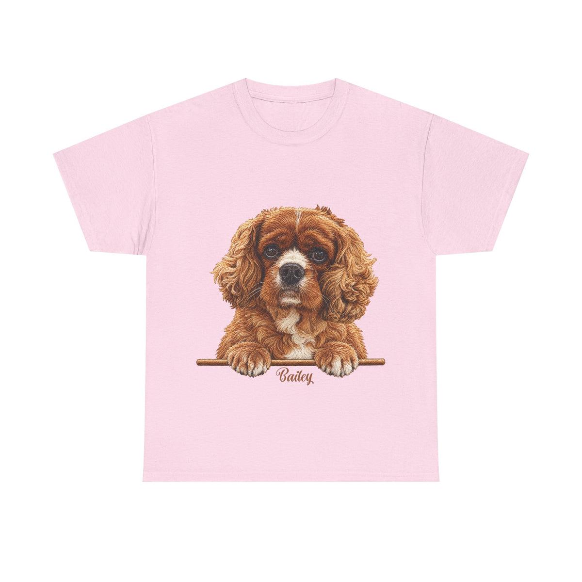(Bailey) Whimsical Dog Portrait Tee Shirt