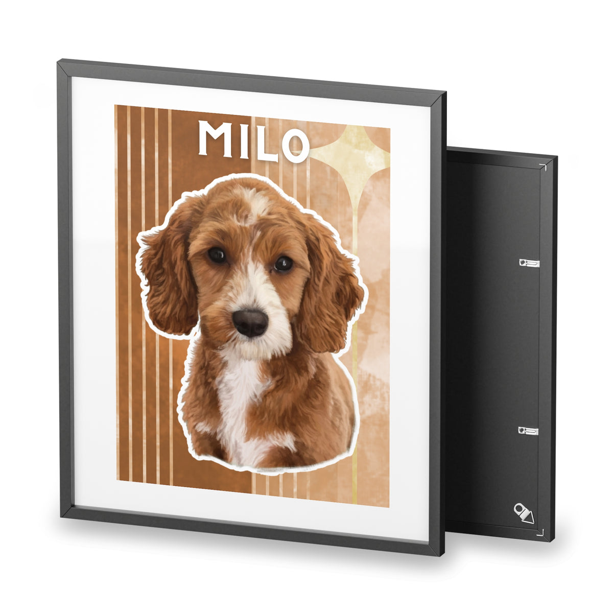 (Milo) Playful Dog Framed Poster