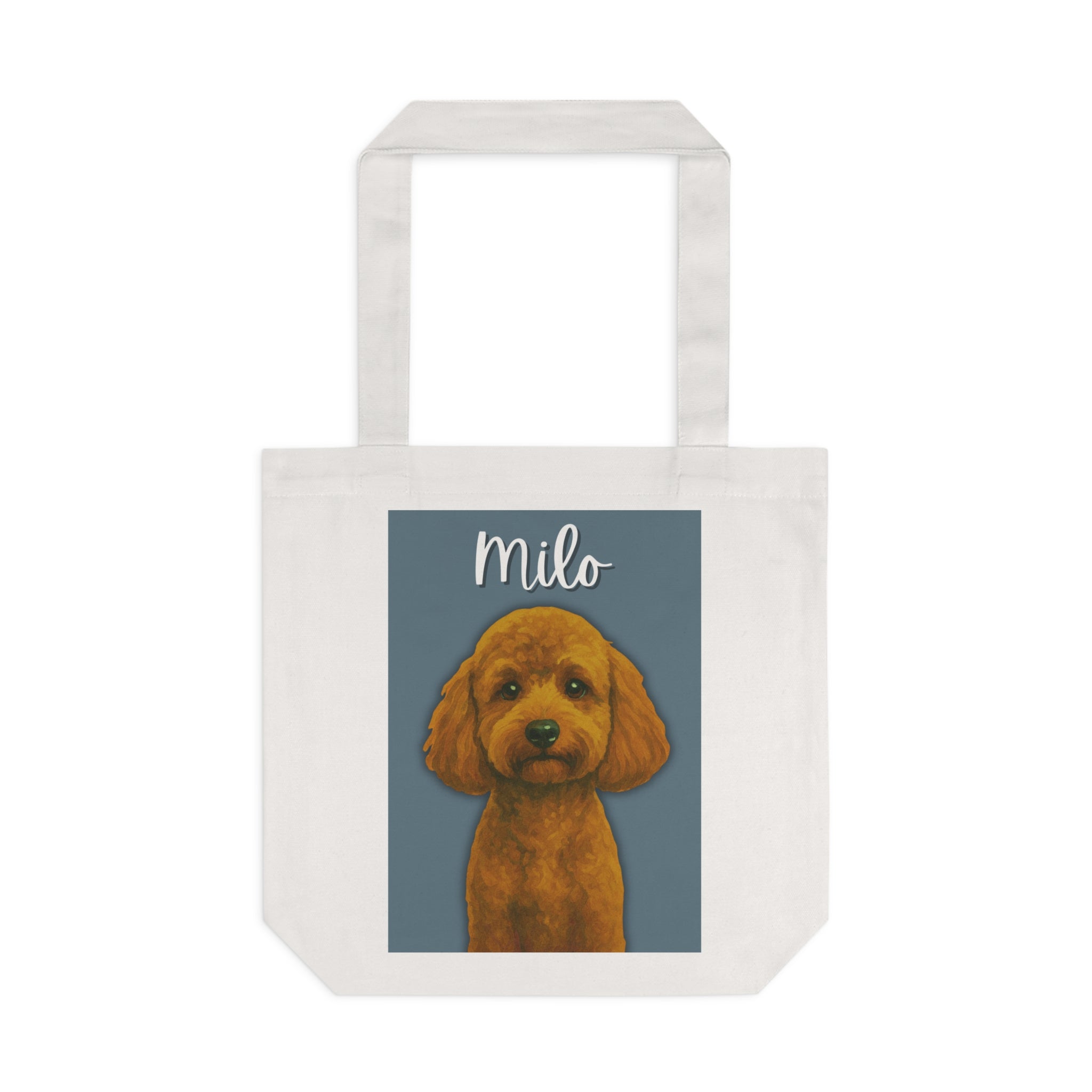 (Milo) Personalized Dog Lover Tote Bag