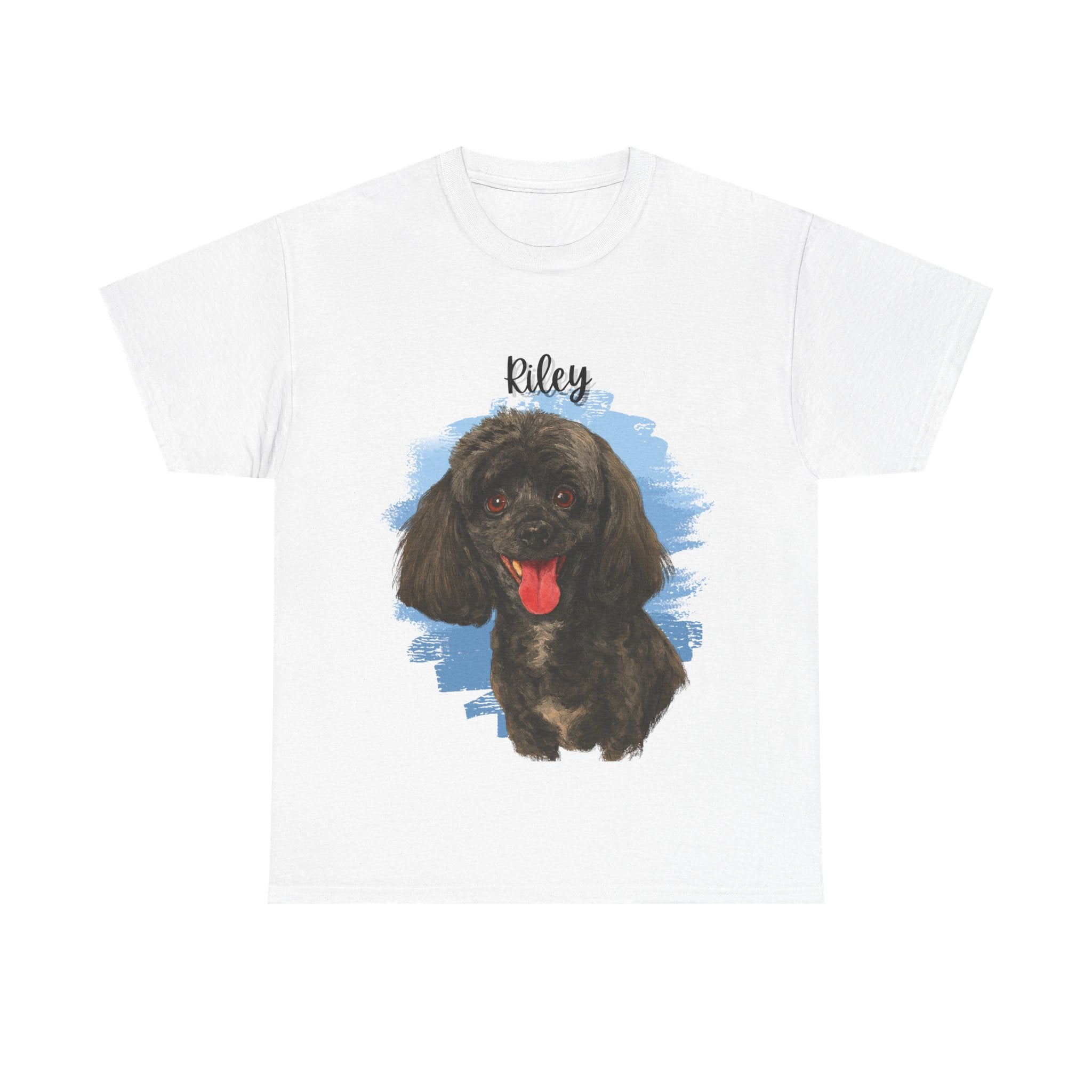 (Riley) Whimsical Dog Portrait Tee Shirt