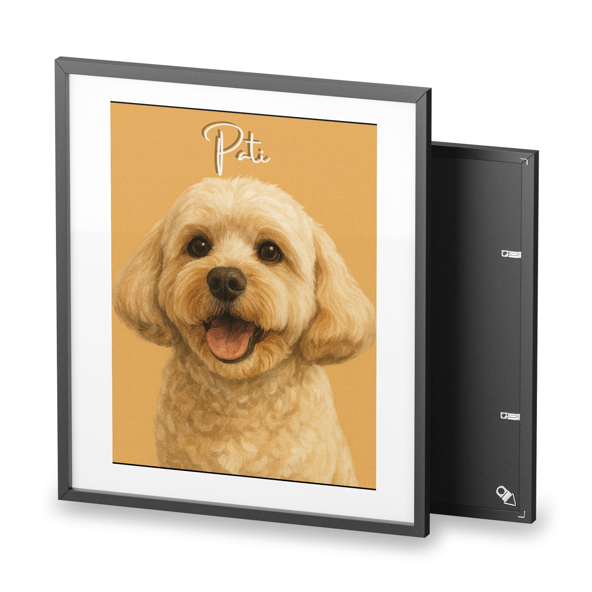 (Pati) Playful Dog Framed Poster