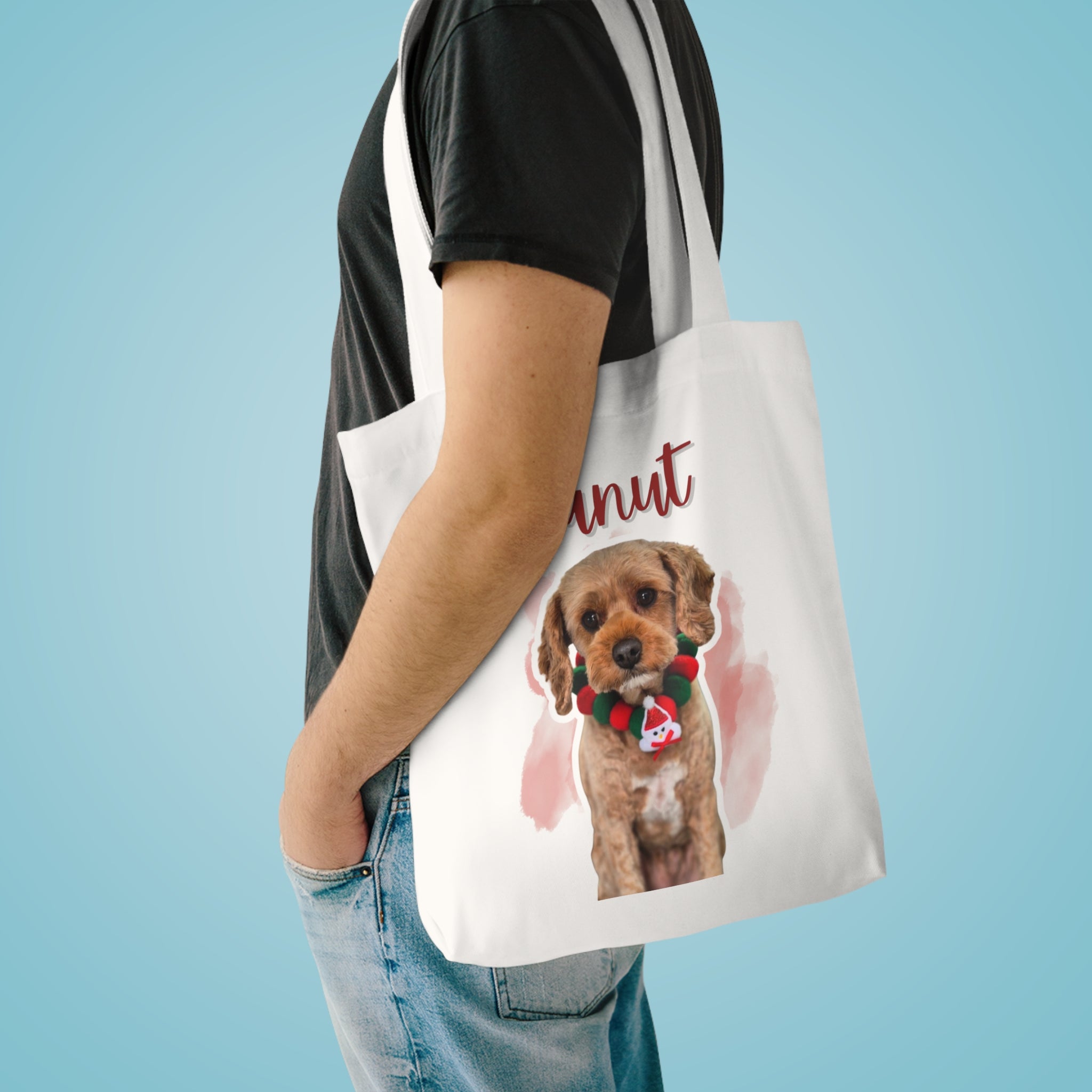 (Peanut) Personalized Dog Lover Tote Bag